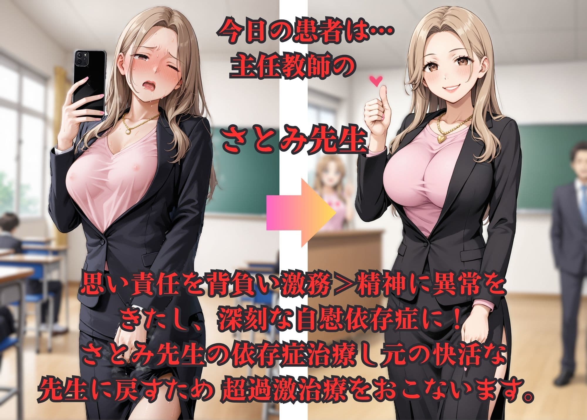 名門女子校の悩める女子校生マル秘治療大作戦（教師編）  さとみ先生の場合 サンプル 1