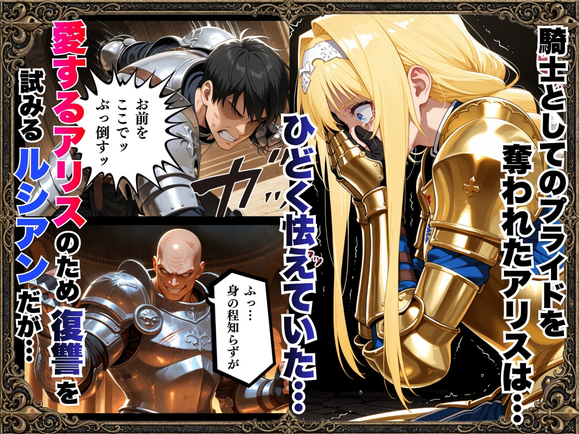 敗北騎士アリス〜メス堕ちNTR〜 サンプル 8