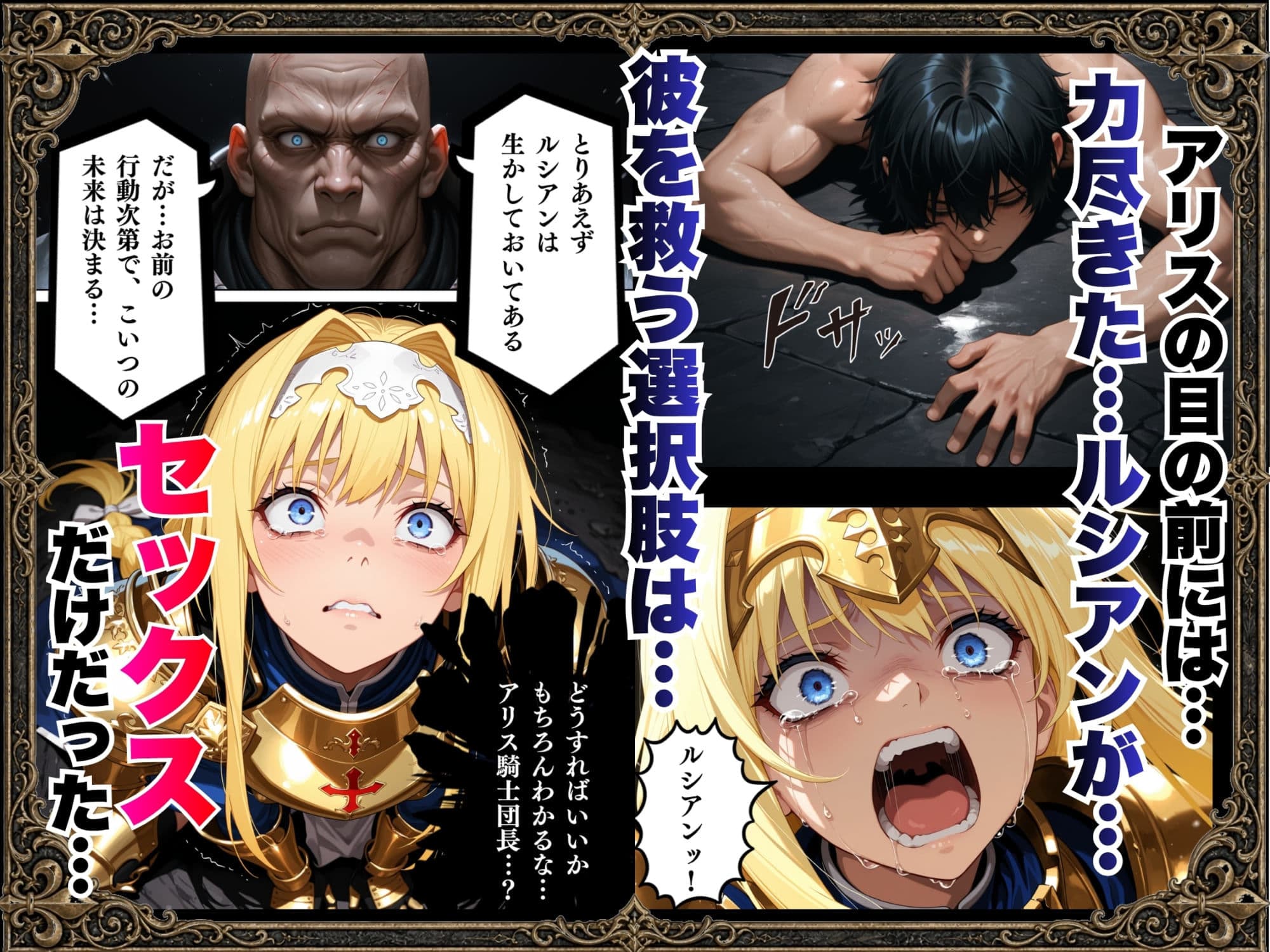 敗北騎士アリス〜メス堕ちNTR〜 サンプル 9