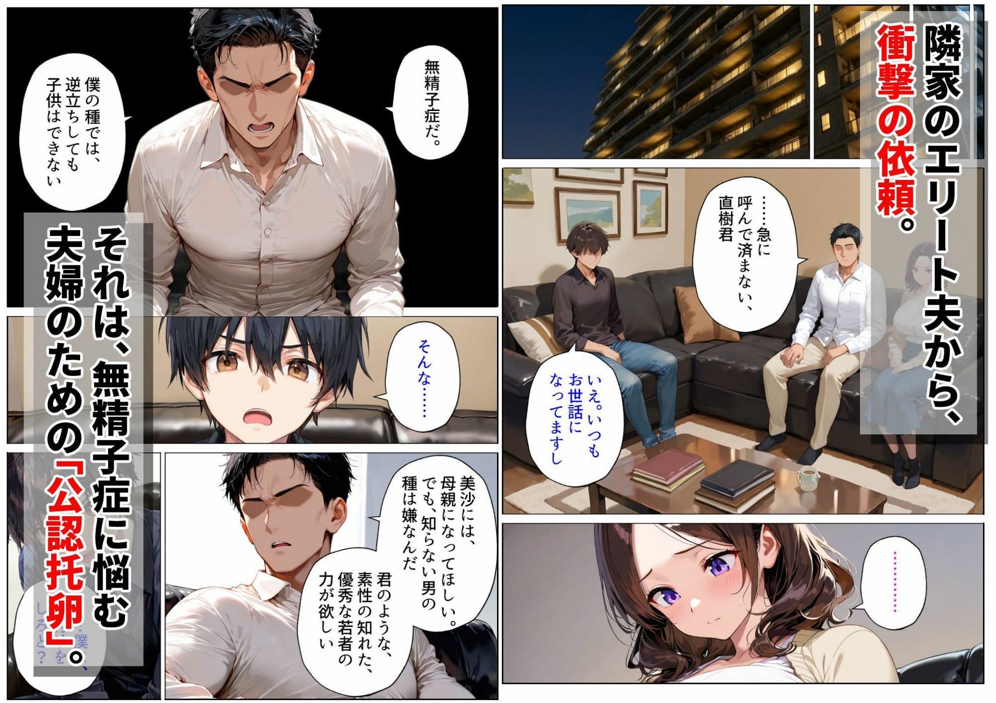 隣の不妊夫婦、種付け役は僕でした。〜公認托卵から始まる身も心も奪う全記録〜 サンプル 1