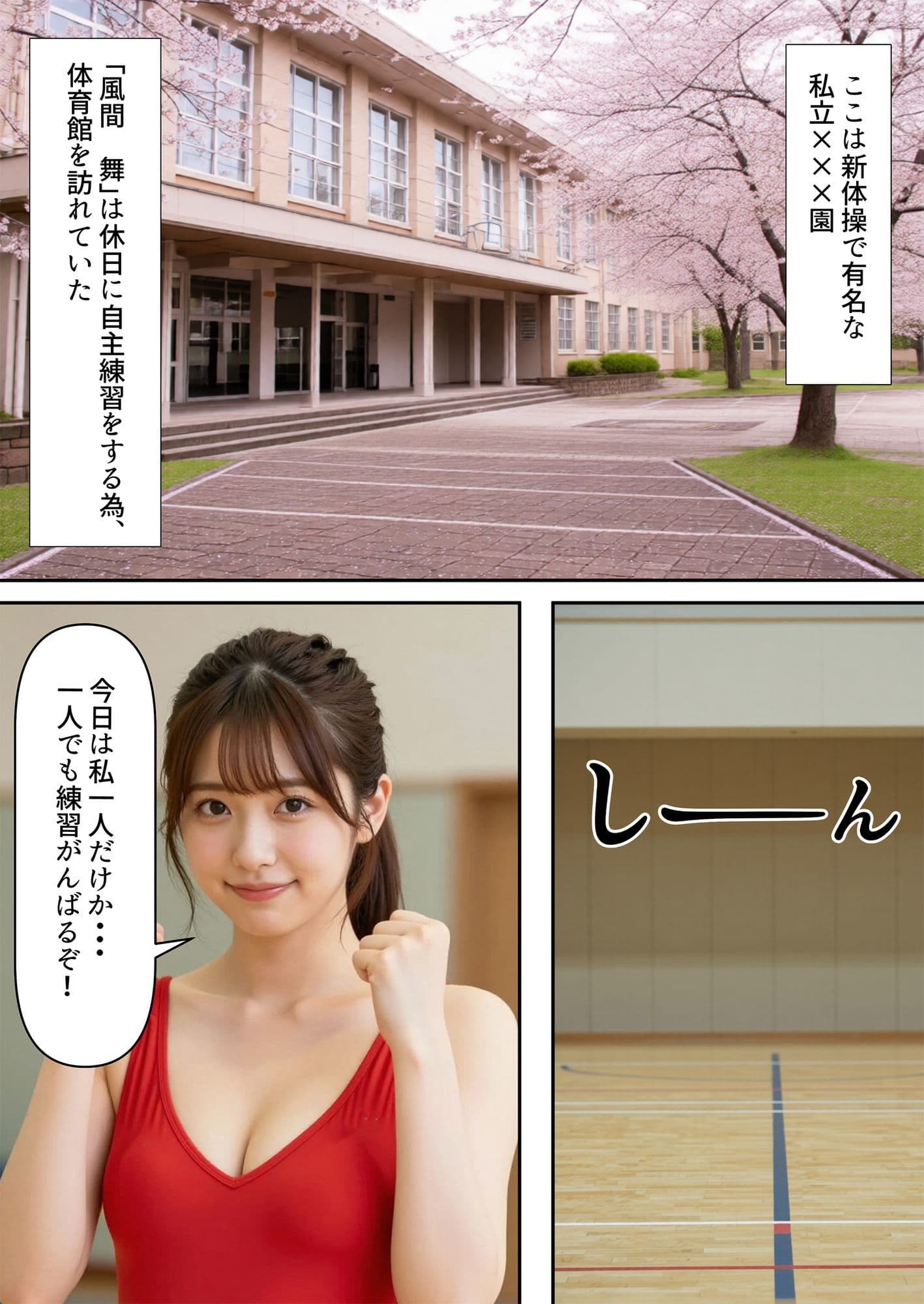 新体操、セクハラコーチの個人レッスン サンプル 1