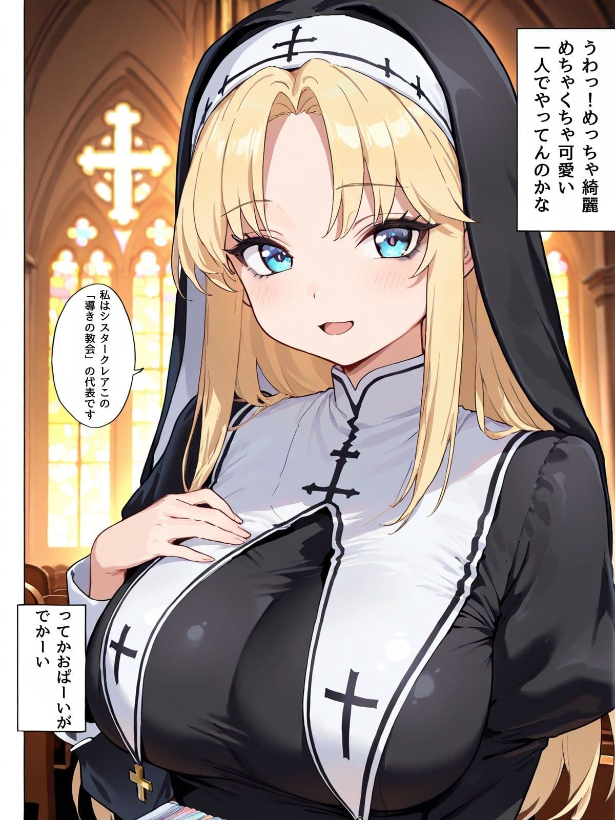 異世界で純粋金髪むちむちシスターがおちんぽをしごいてくれて好き放題中出しさせてくれる濃厚甘やかし射精♪ サンプル 4