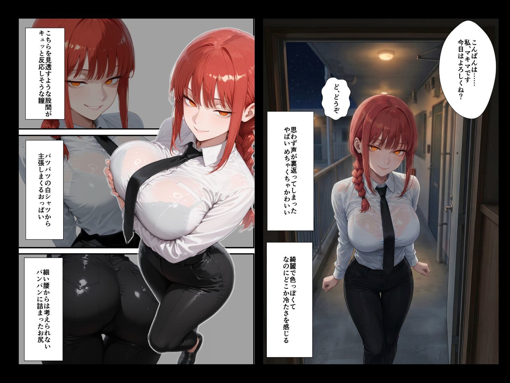 アニメデリヘル マキ◯編 〜赤髪ロングのS系お姉さんデリヘル嬢と朝まで生セックス〜 サンプル 4