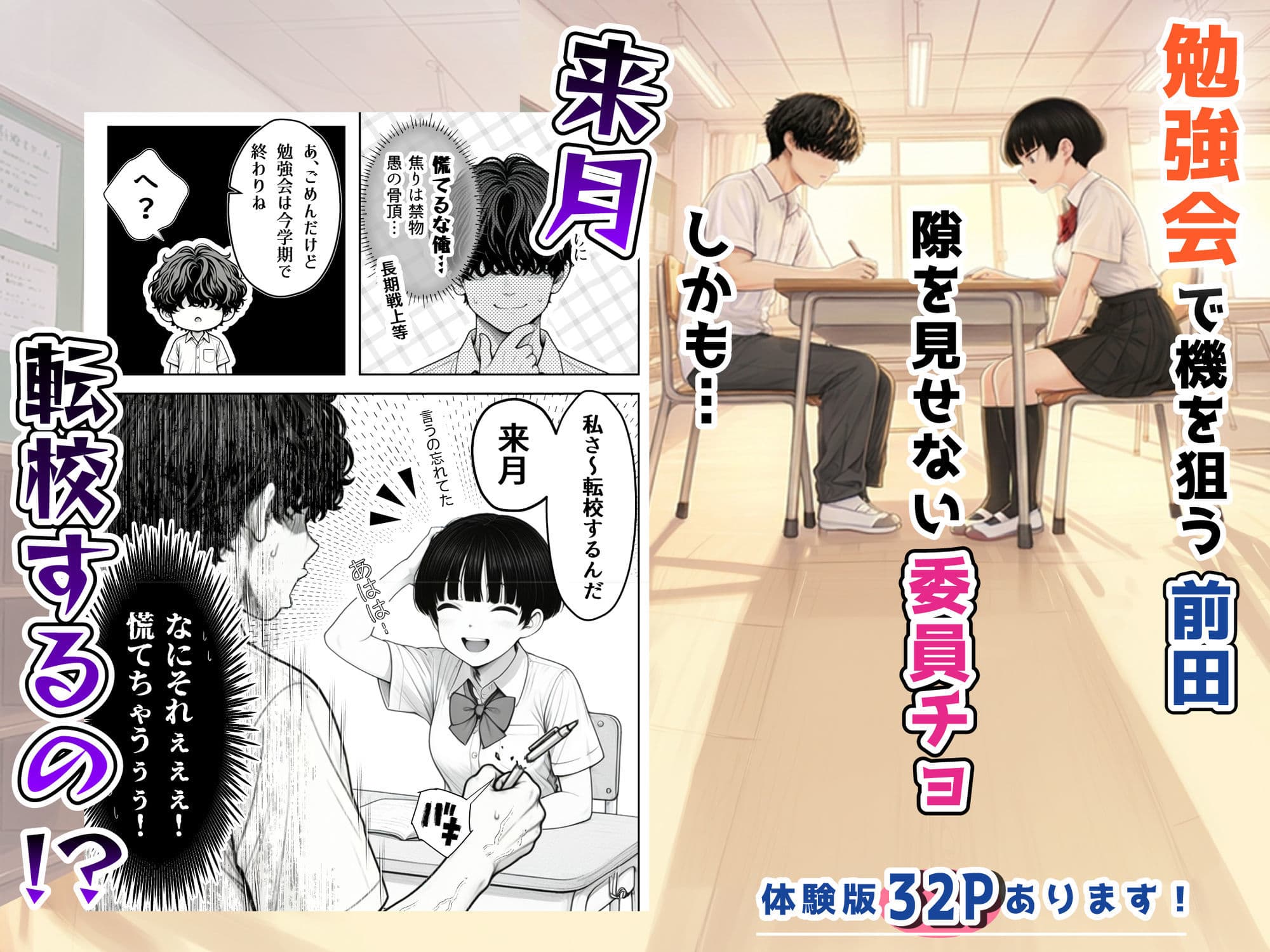 真面目でうるさい委員チョ〜の弱みを握ったヤリチンが1カ月限定恋人ごっこでHまでもっていく話 サンプル 3