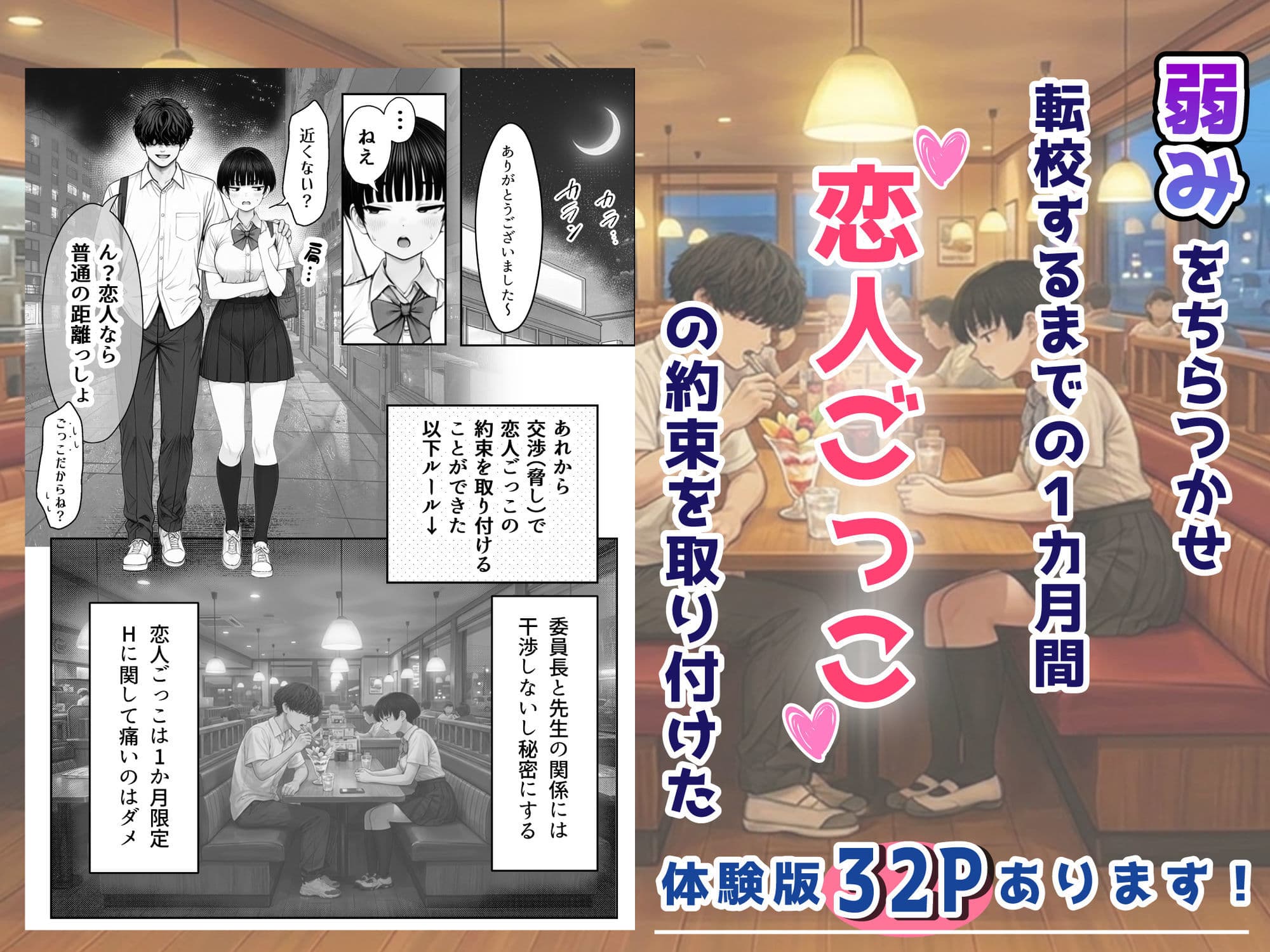 真面目でうるさい委員チョ〜の弱みを握ったヤリチンが1カ月限定恋人ごっこでHまでもっていく話 サンプル 5