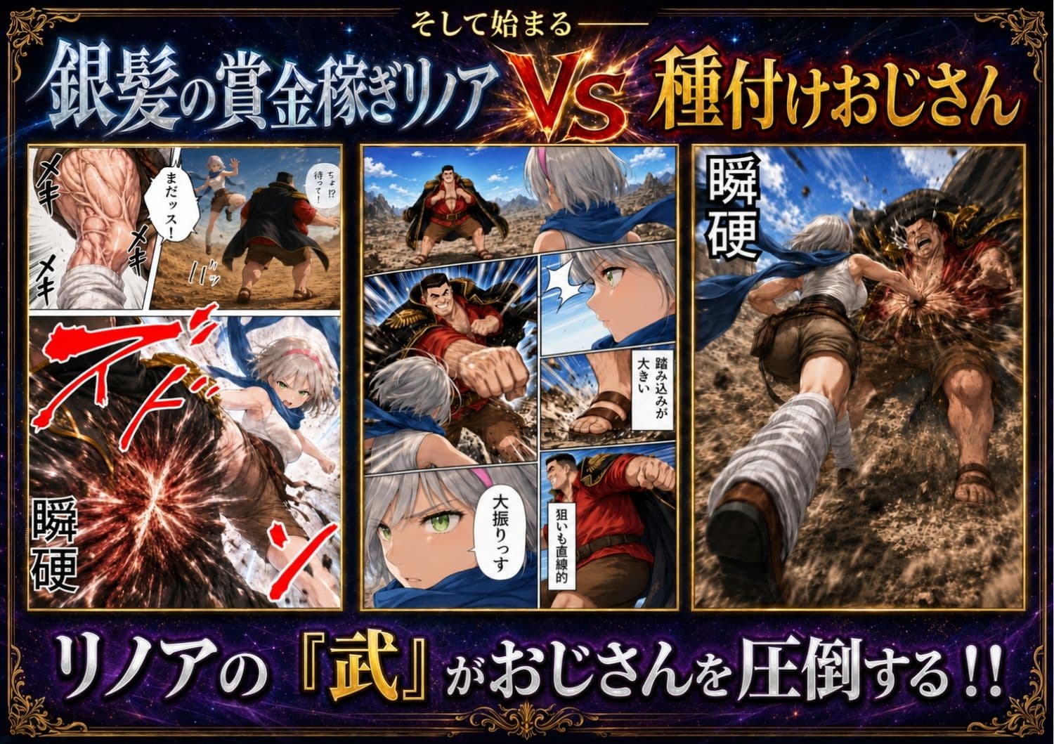 【銀髪の賞金稼ぎ編】追放された種付けおじさん、辺境でハーレム悪徳領主になる第2巻 サンプル 4