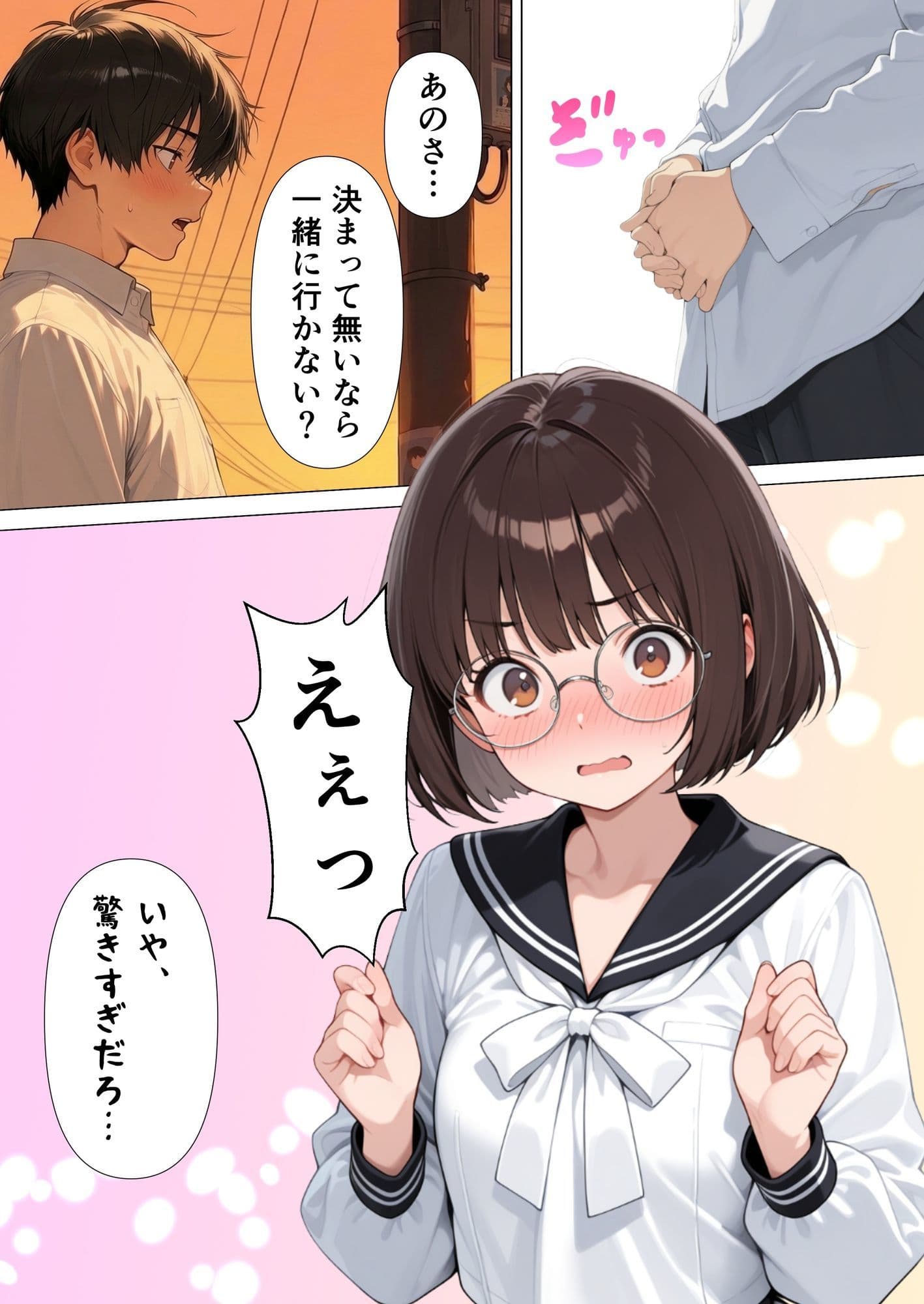 地味眼鏡の幼馴染と夏祭りデートしたら交尾することになった サンプル 2