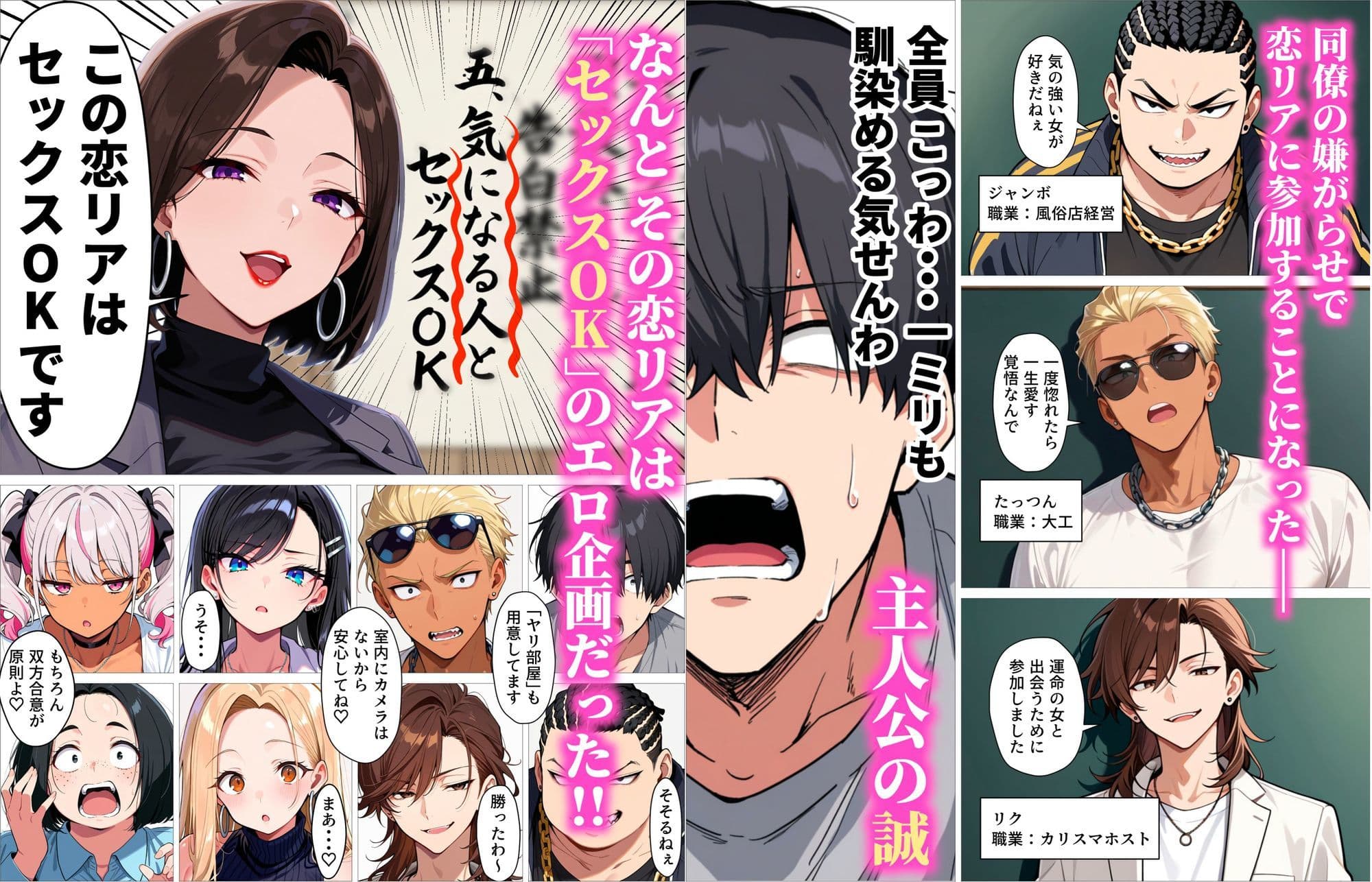 ギャル上等〜「セックスOK」の恋愛リアリティーショーで童貞が巨根無双する話〜 サンプル 3