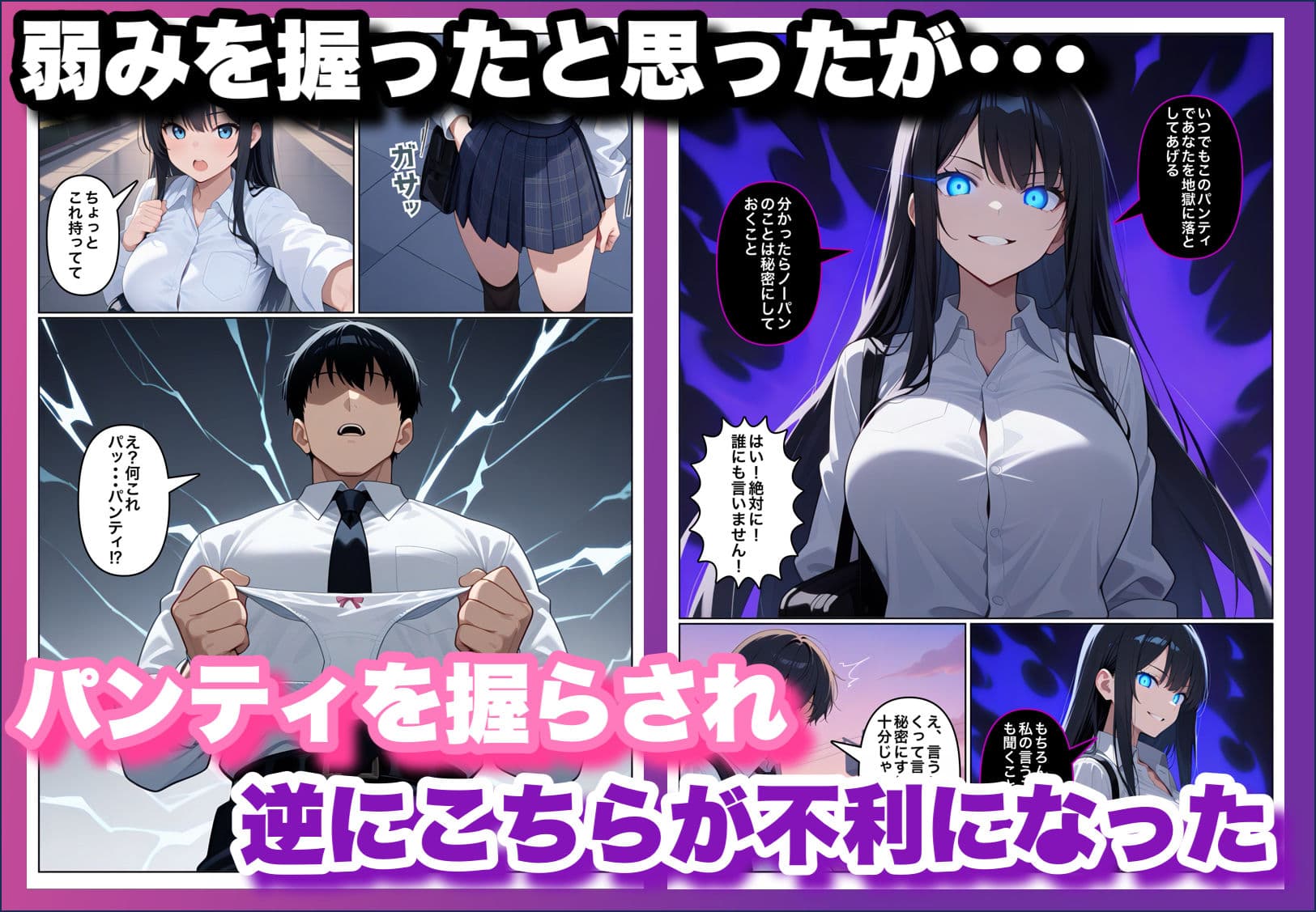 生徒会長がノーパンだったのを目撃したら、何故か俺が脅されて性奴●にされる話 サンプル 2