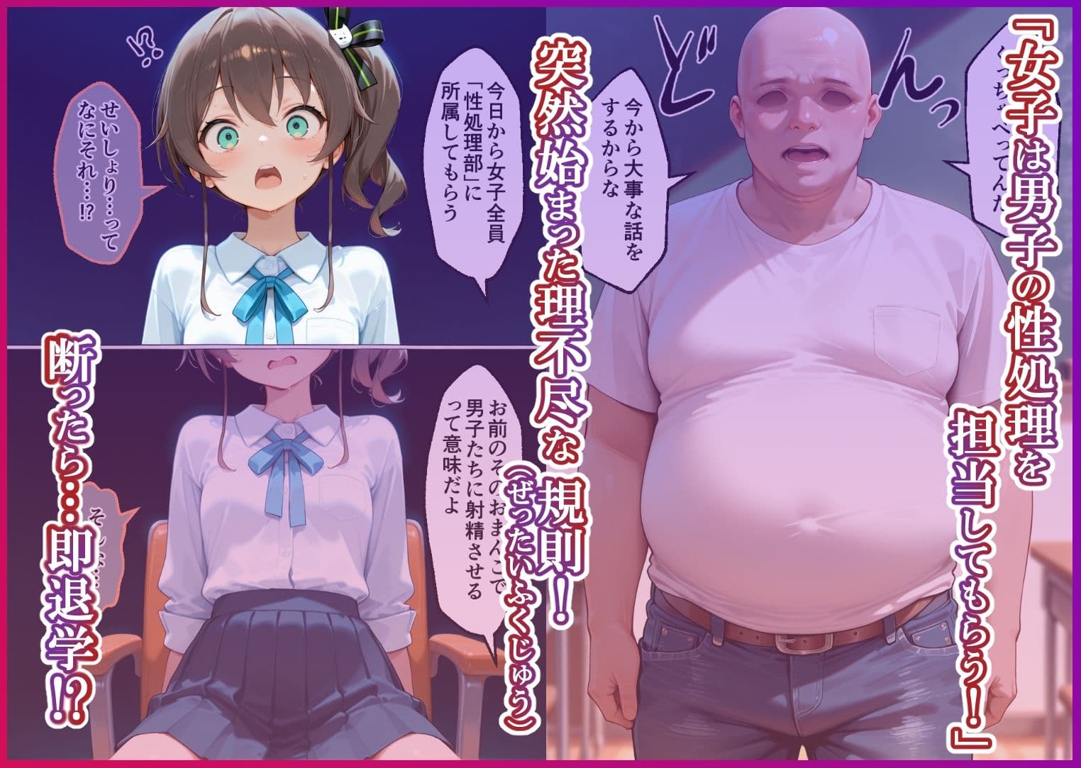 S○Xしないと即退学? 今日から全員強●性処理部(はーと)中出しでご奉仕ポイント大量GET快楽堕ち凌●学園 Vチューバー編 サンプル 1