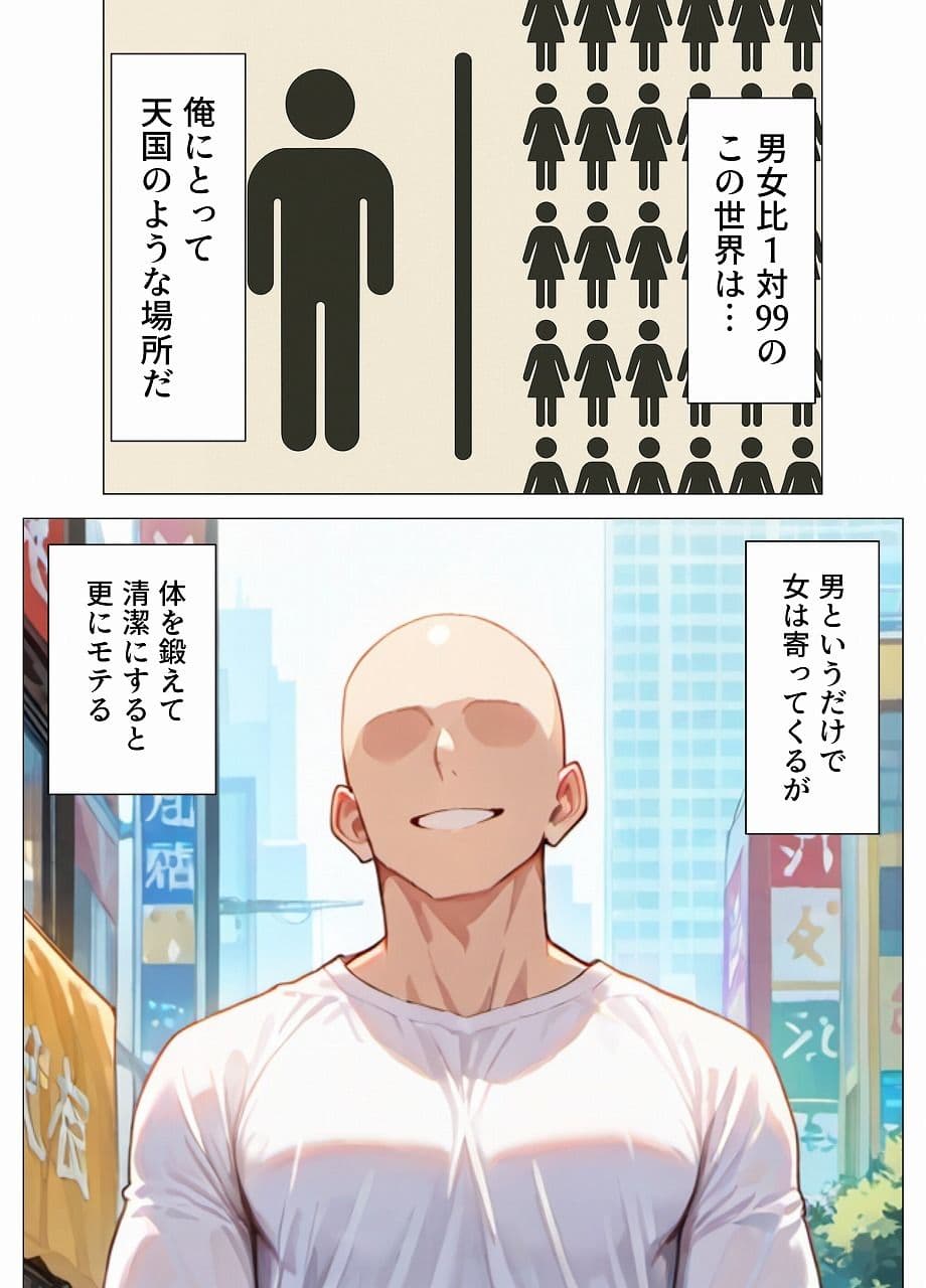 男女比1:99の世界のヤリチン サンプル 2