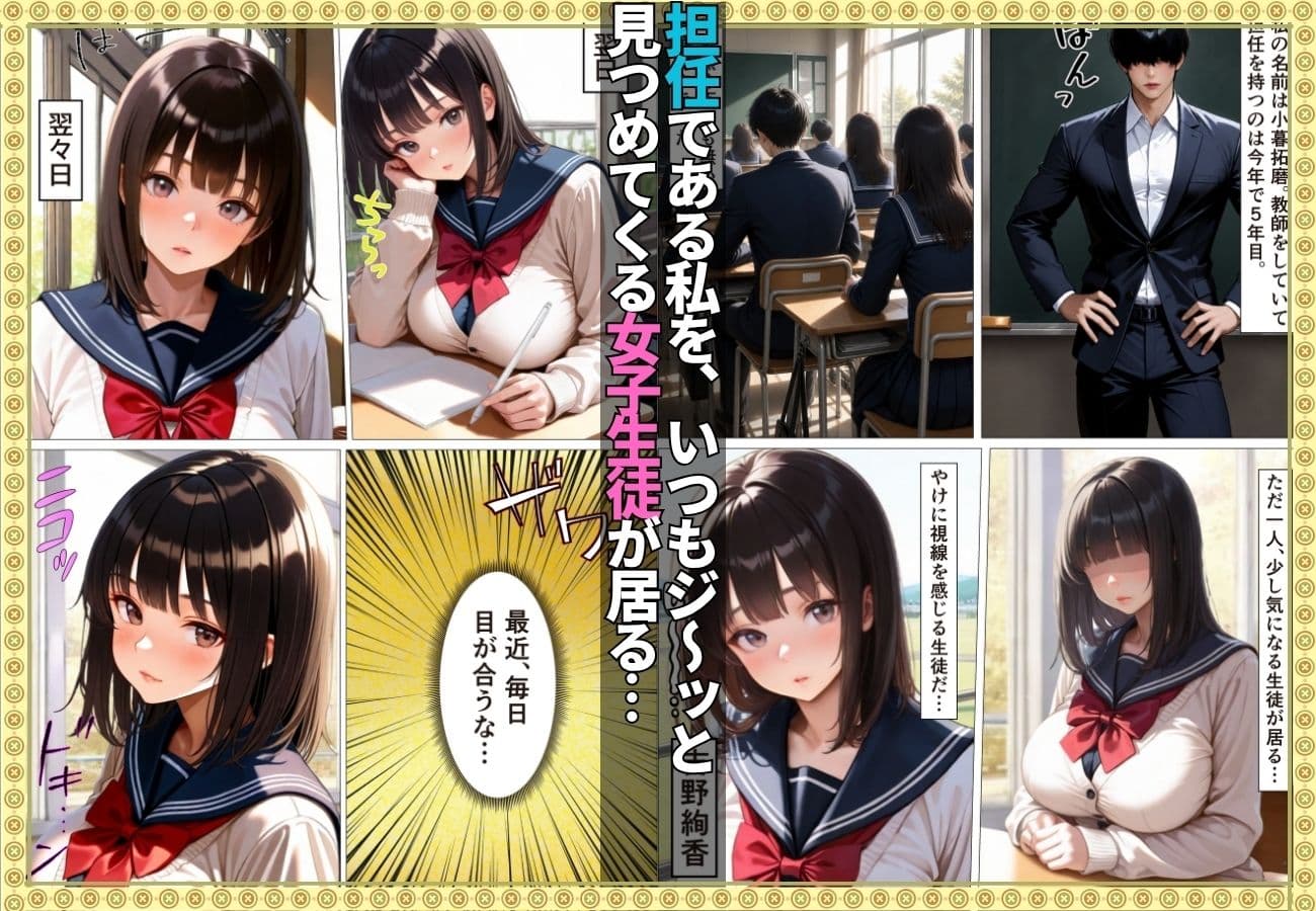 地味な教え子ちゃんにチ〇ポを狩られ教師の私が堕とされた話【漫画】【女子校生】【あまあま】【種付けプレス】【156ページ】 サンプル 1