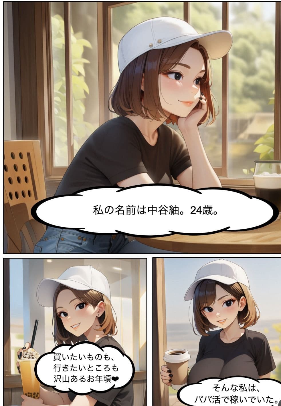パパ活女子・中谷紬（24）がキモおじのデカチンに沼るまでの話。 サンプル 1