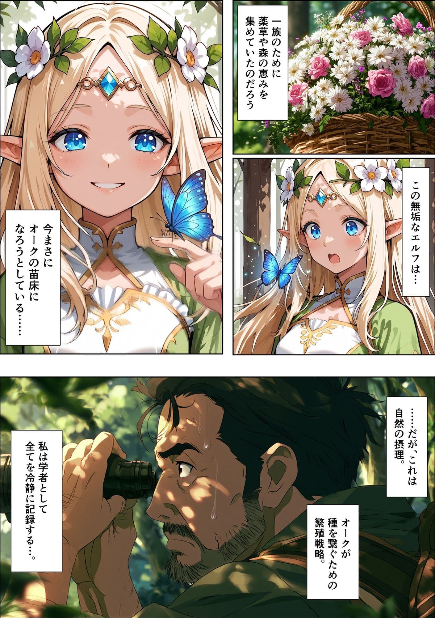 オークの種付け調査記録 〜エルフを妊娠させるまで〜 サンプル 6