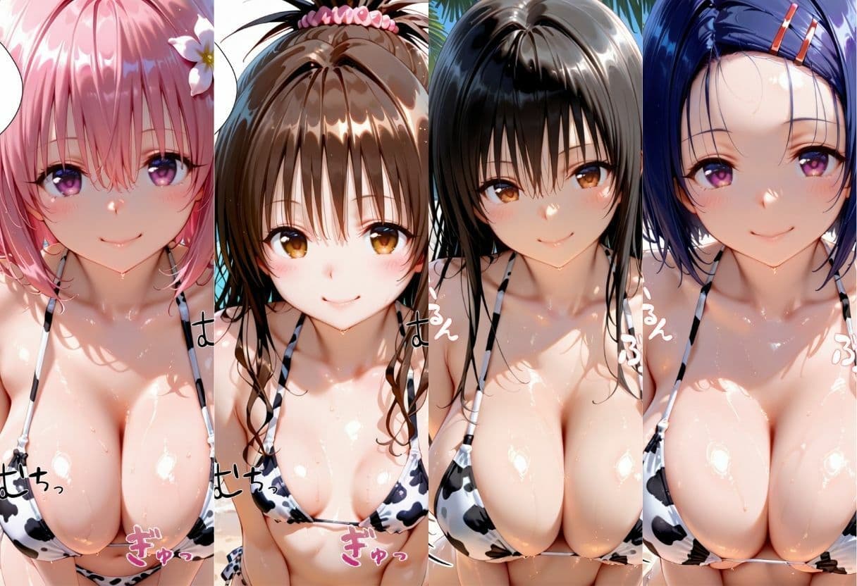 ビーチで牛柄ビキニの美女をナンパして中出しした話  ToL◯VEる編 サンプル 1