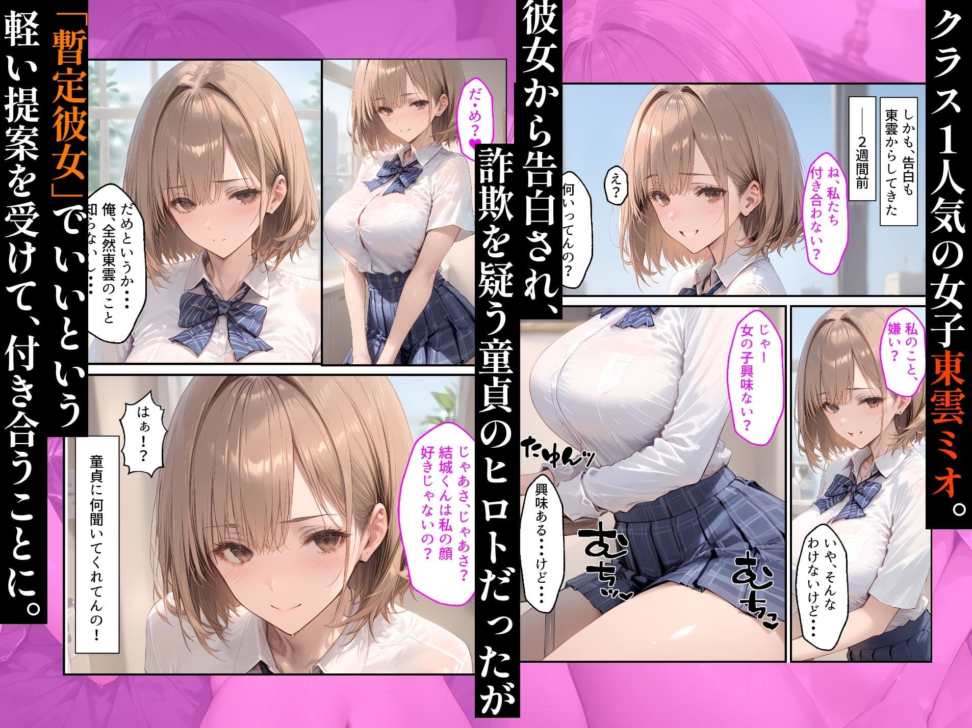 【漫画】幼なじみとの浮気で人生初セックスしたら、嫉妬した彼女の中出しおねだりが止まらない話 サンプル 2