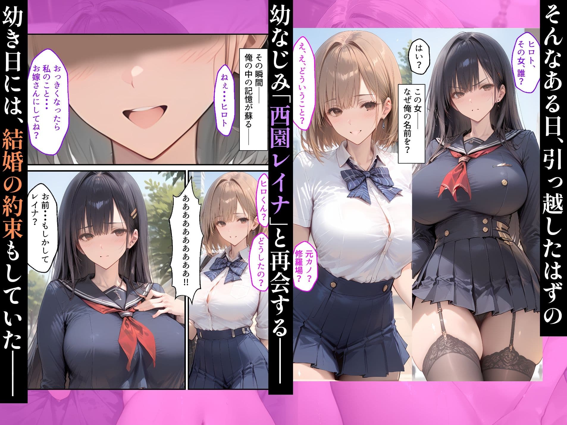 【漫画】幼なじみとの浮気で人生初セックスしたら、嫉妬した彼女の中出しおねだりが止まらない話 サンプル 3