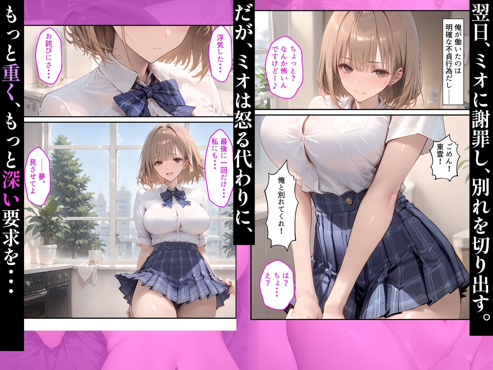 【漫画】幼なじみとの浮気で人生初セックスしたら、嫉妬した彼女の中出しおねだりが止まらない話 サンプル 7