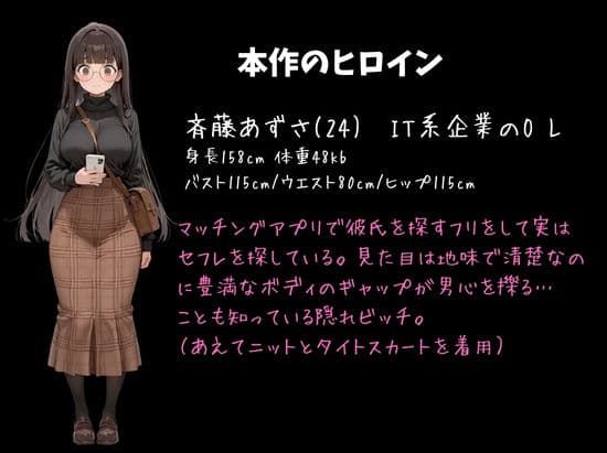 マチアプで紳士ムーブからの健全解放した清楚巨乳(24)がなぜか今ヤリチン上司の部屋にいるらしい サンプル 1