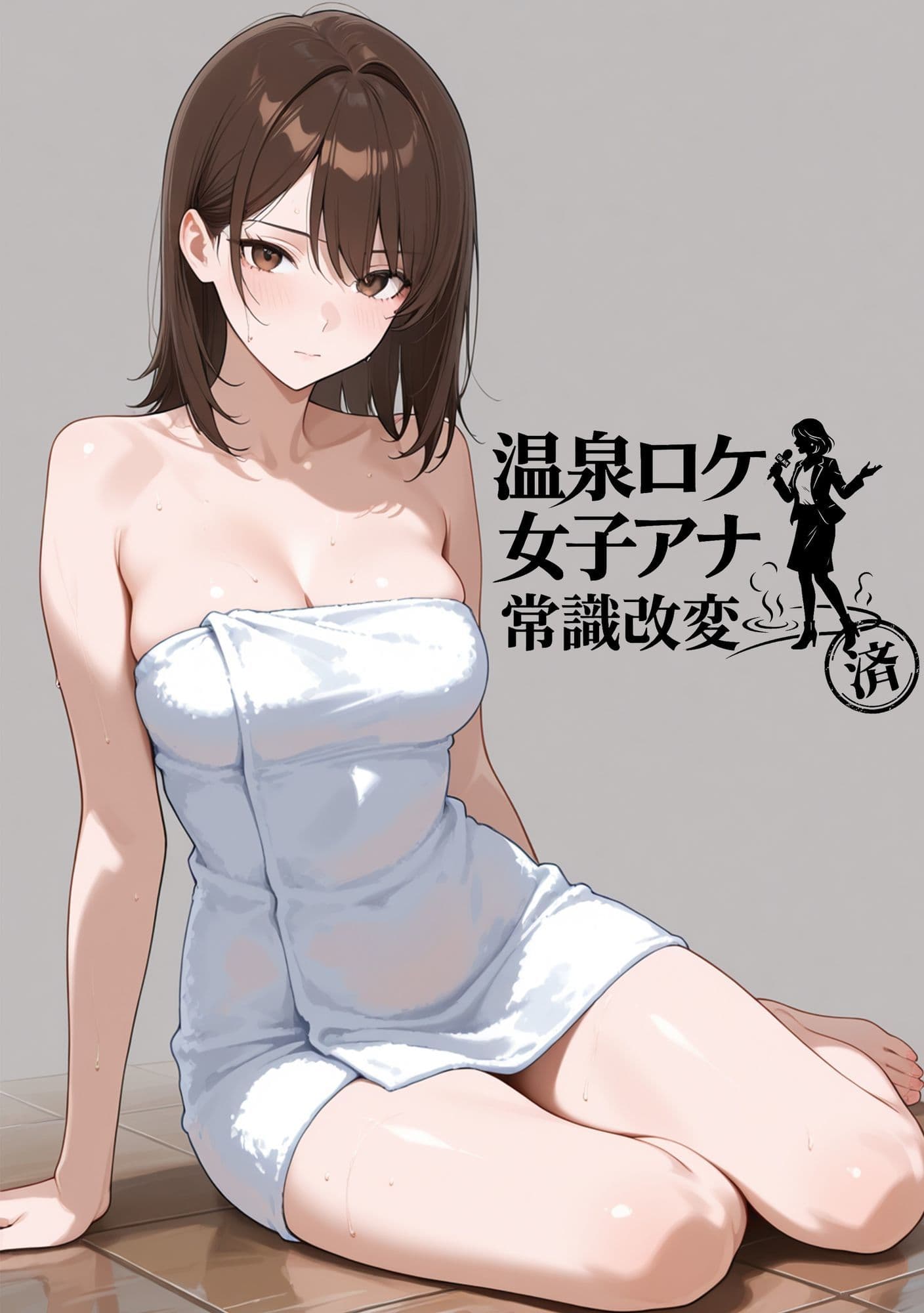 温泉ロケ、女子アナ、常識改変済。〜汗だくセックスマッサージ〜 サンプル 1