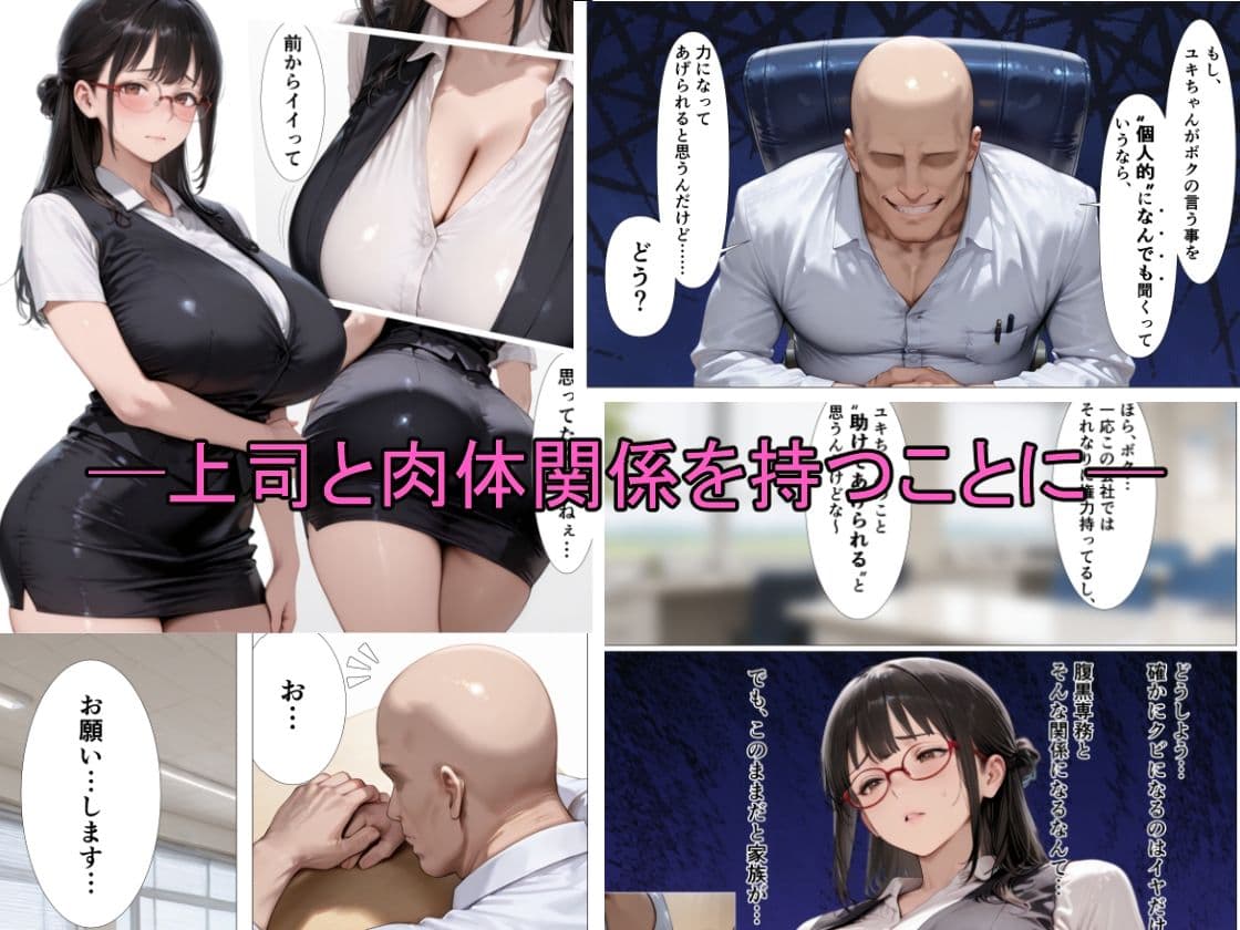 手籠め〜田舎の地味なKカップ爆乳OLが上司に脅されて性処理をさせられる話〜 サンプル 4