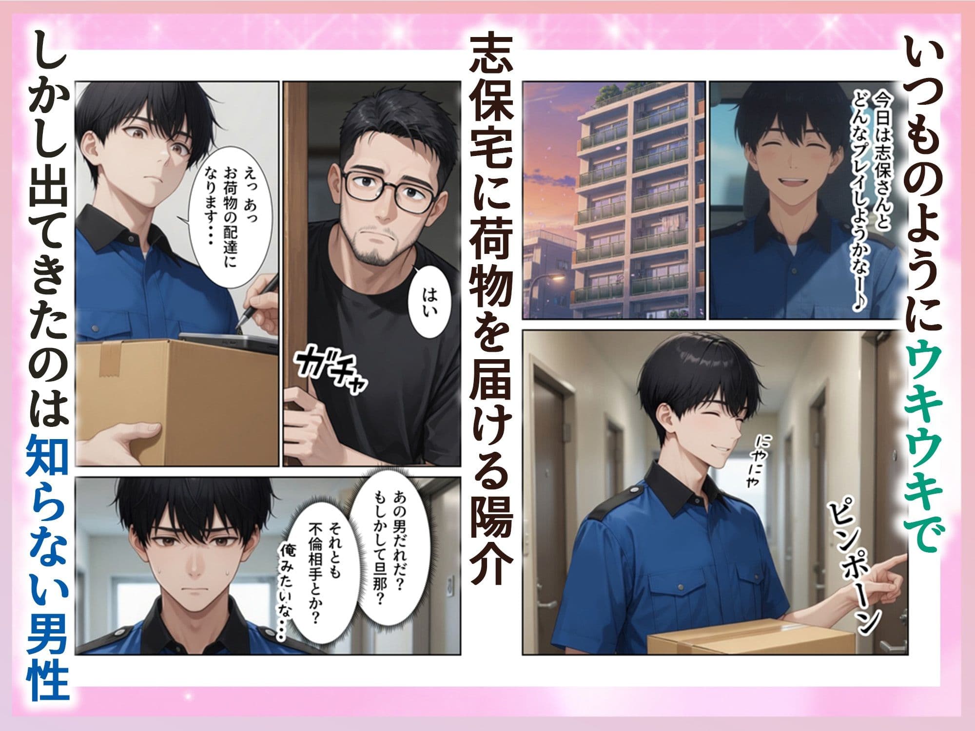 配達先の人妻がめちゃめちゃエロ過ぎて訪問の度に絞られてます サンプル 7