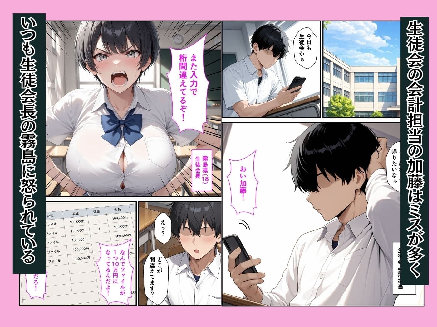 ボーイッシュ生徒会長の弱みを握って強●セックスしたらメス堕ちした話 サンプル 1