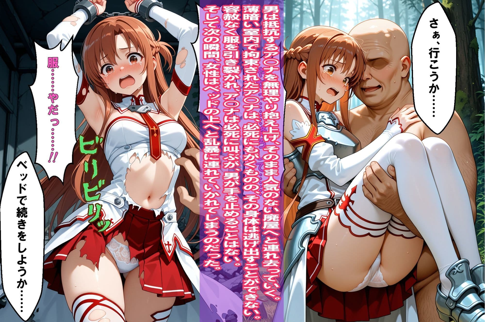 『狙われた女剣士、羞恥監禁』（ア○ナ）＆『ARアイドル悪質プレイヤーの餌食』（ユナ）2冊セット、動画12本セット、【静止画4K、動画2Kサイズ】 サンプル 5
