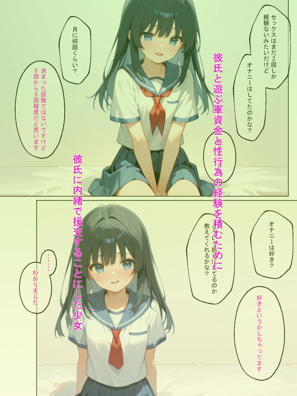 彼氏に内緒で援交した少女に中出しセックスを教えてみた！ サンプル 4