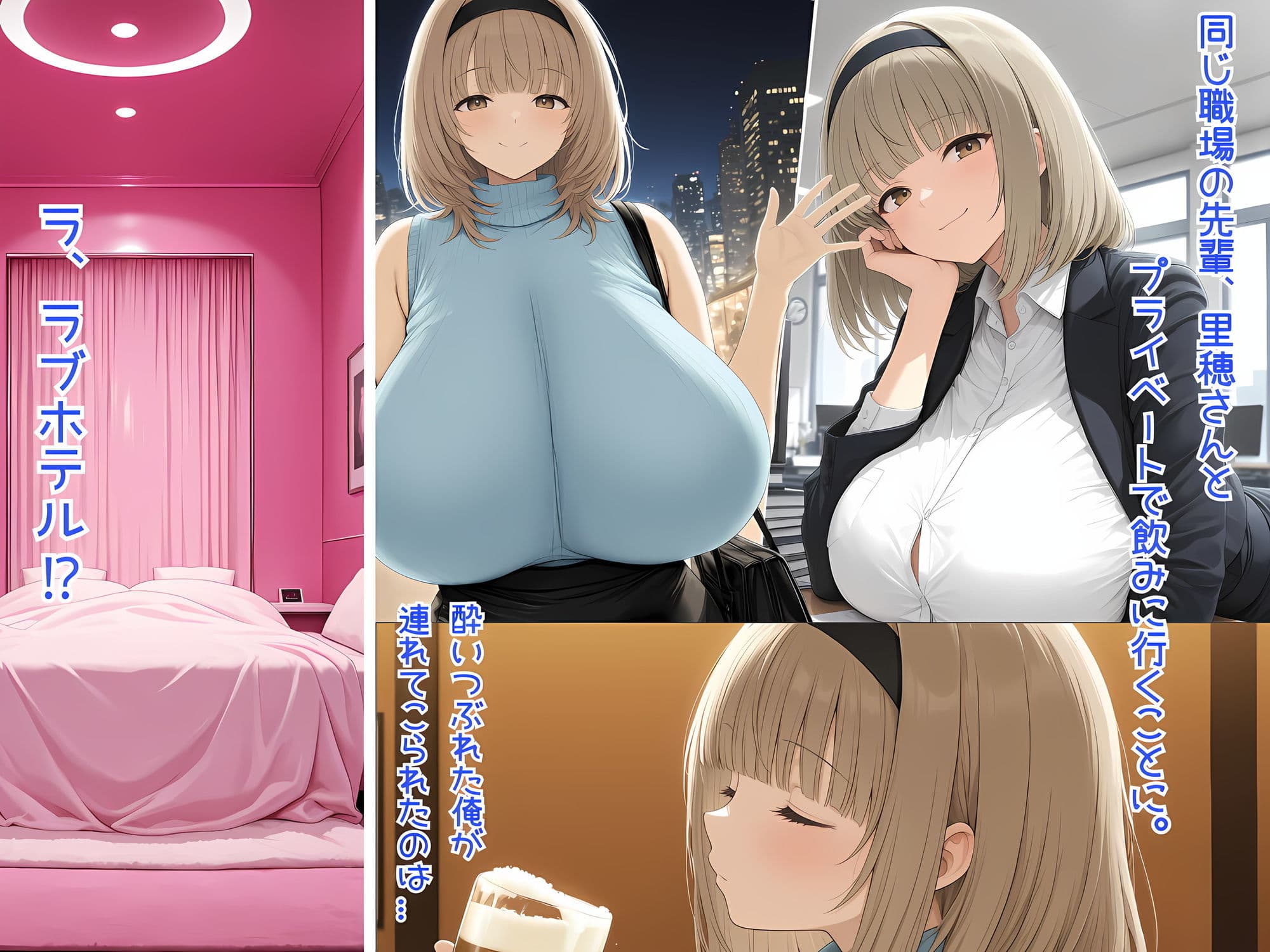 童貞の俺が爆乳先輩にお持ち帰りされる漫画。 サンプル 1