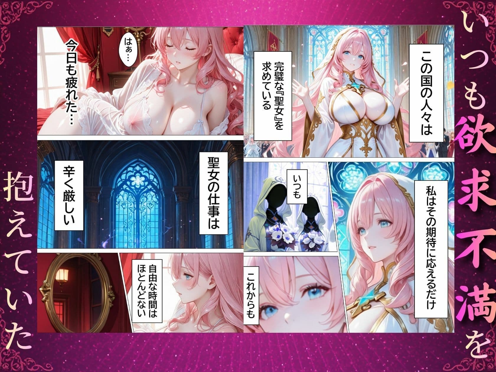 聖女の禁断オナニー〜鏡の声に誘惑され魔道具で純潔崩壊〜 サンプル 2