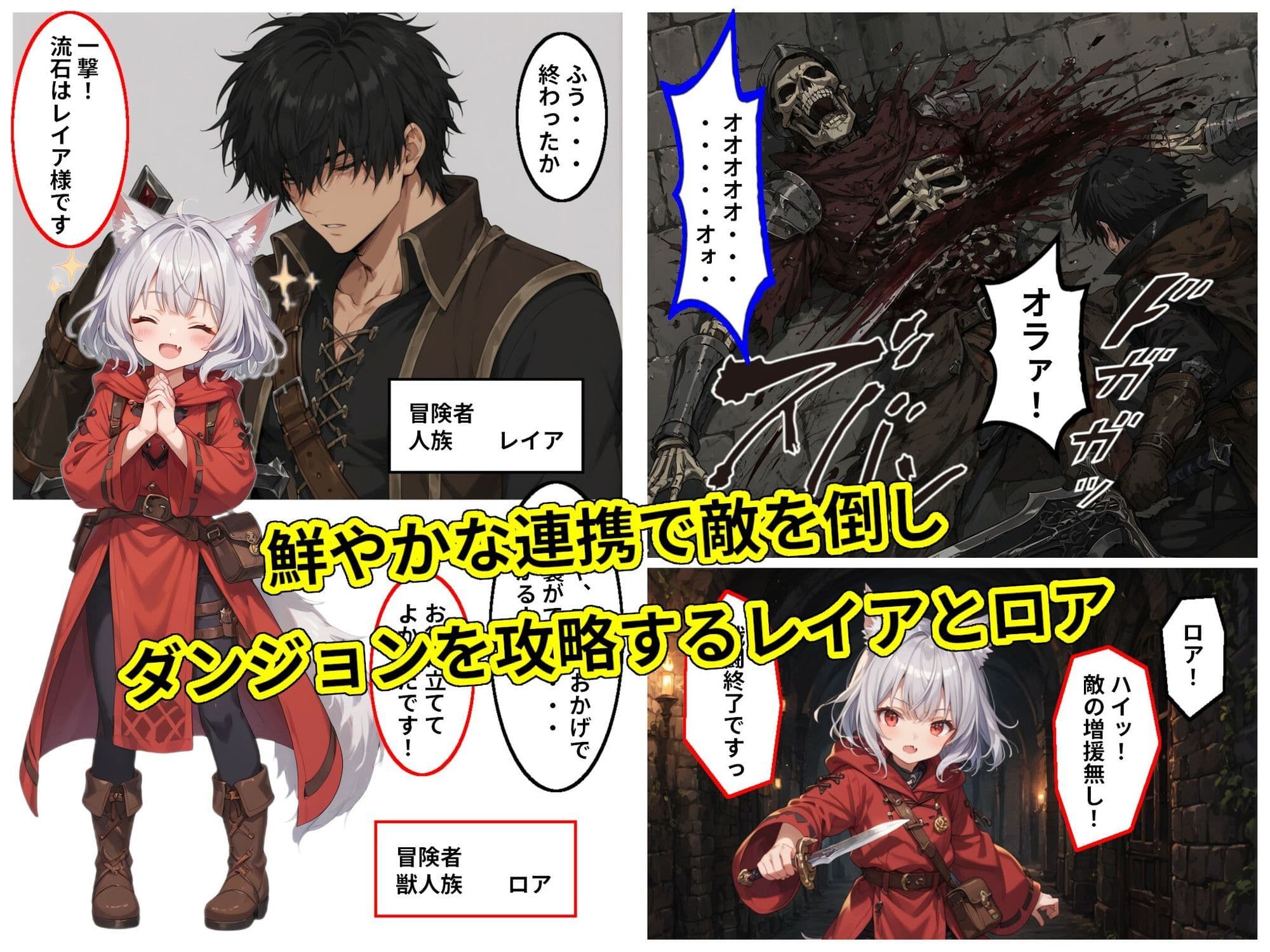 銀狼獣人の少女に子種を搾り取られながら旅をする魔族ミレイザ編 サンプル 2