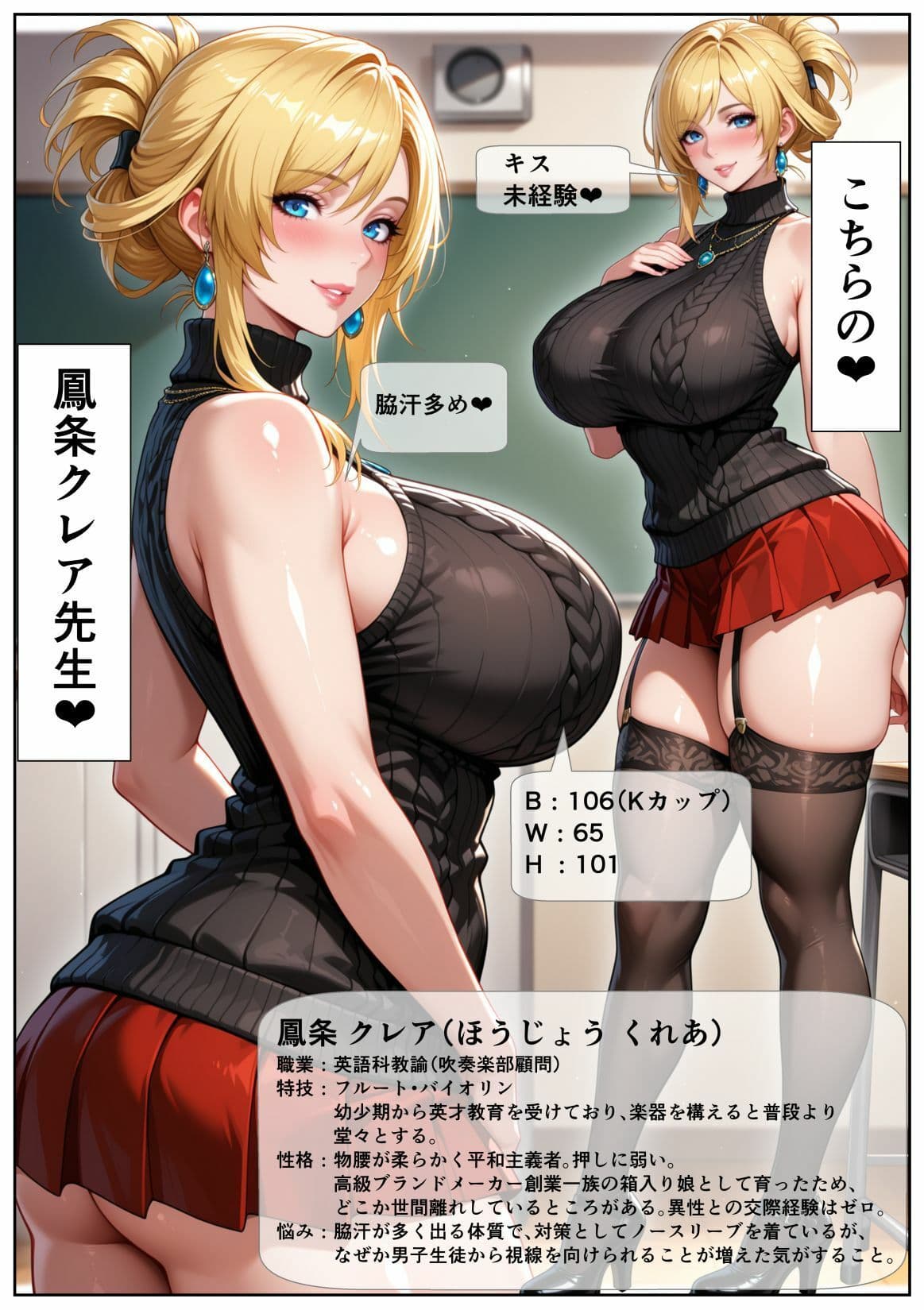極上エロボディ先生を催●アプリで常識改変して自分専用のオナホにする話〜鳳条クレア先生編〜 サンプル 3