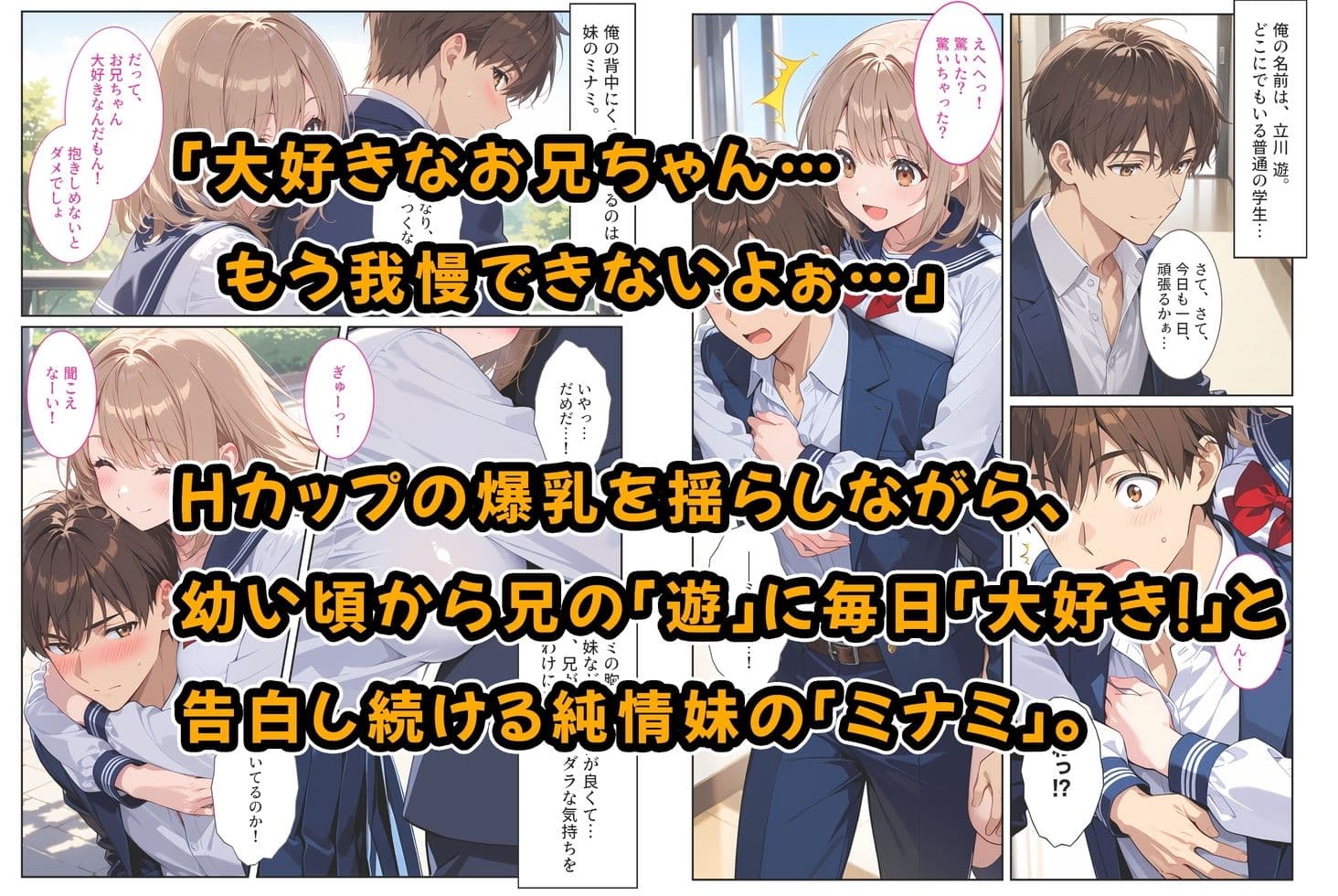 間違って媚薬を飲んで発情しちゃった爆乳妹が大好きな兄に中出しおねだりしてきた！ サンプル 1