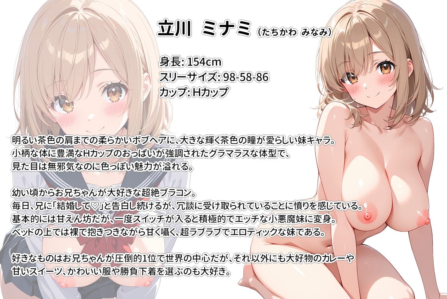 間違って媚薬を飲んで発情しちゃった爆乳妹が大好きな兄に中出しおねだりしてきた！ サンプル 10