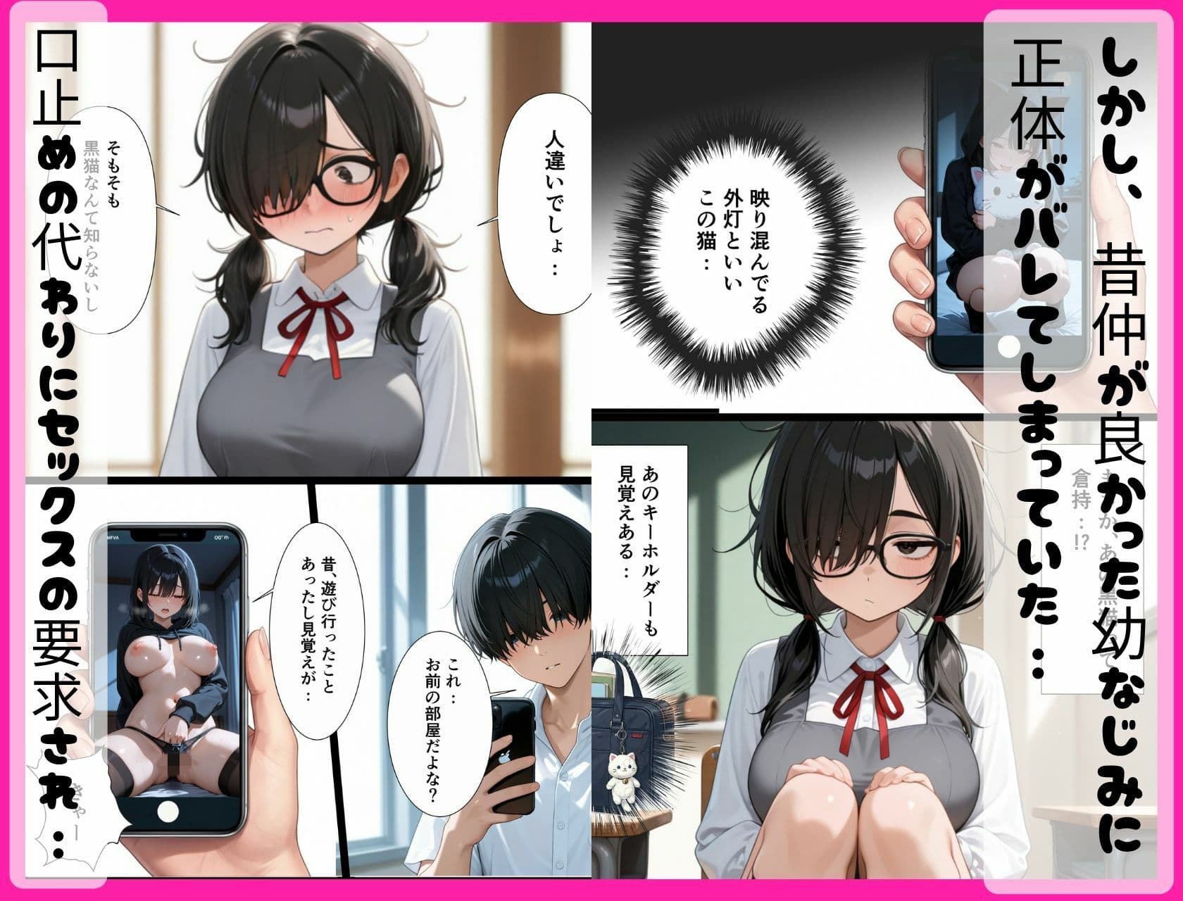 裏垢女子の正体は…幼なじみの陰キャ女子。身バレしてセックスを強要され、初めてのセックスが、オナニー超えて気持ちよすぎた話。 サンプル 3