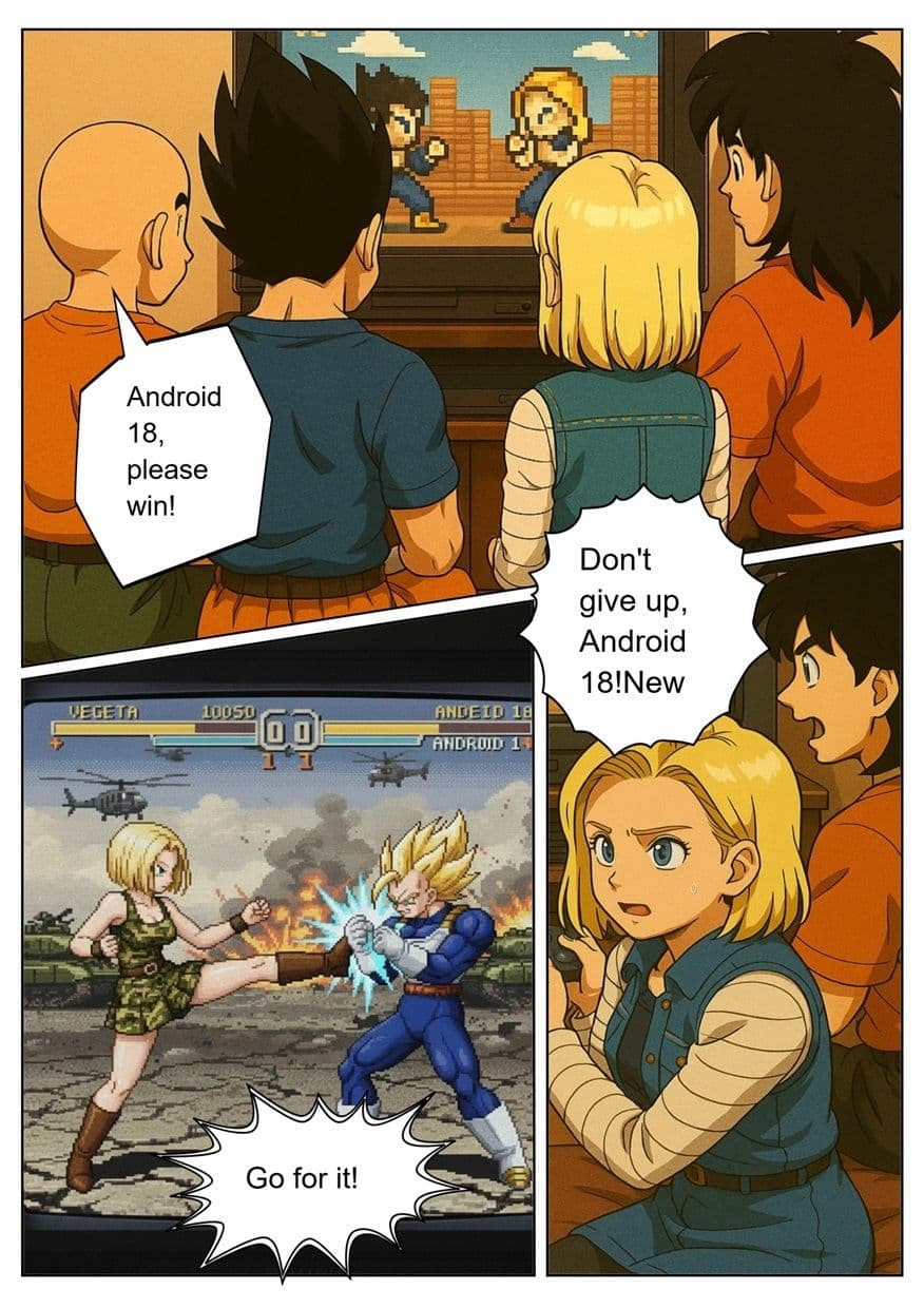 ［English］Android 18 is seduced by a Saiyan during a brief time alone with him while drinking. While Krillin is asleep， she continues to have sex with the Saiyan until morning... サンプル 2