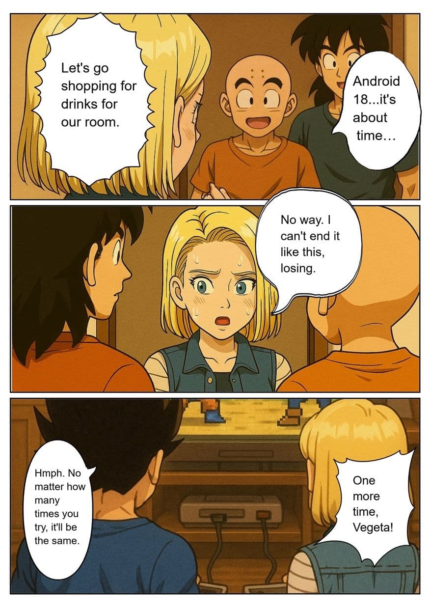 ［English］Android 18 is seduced by a Saiyan during a brief time alone with him while drinking. While Krillin is asleep， she continues to have sex with the Saiyan until morning... サンプル 4