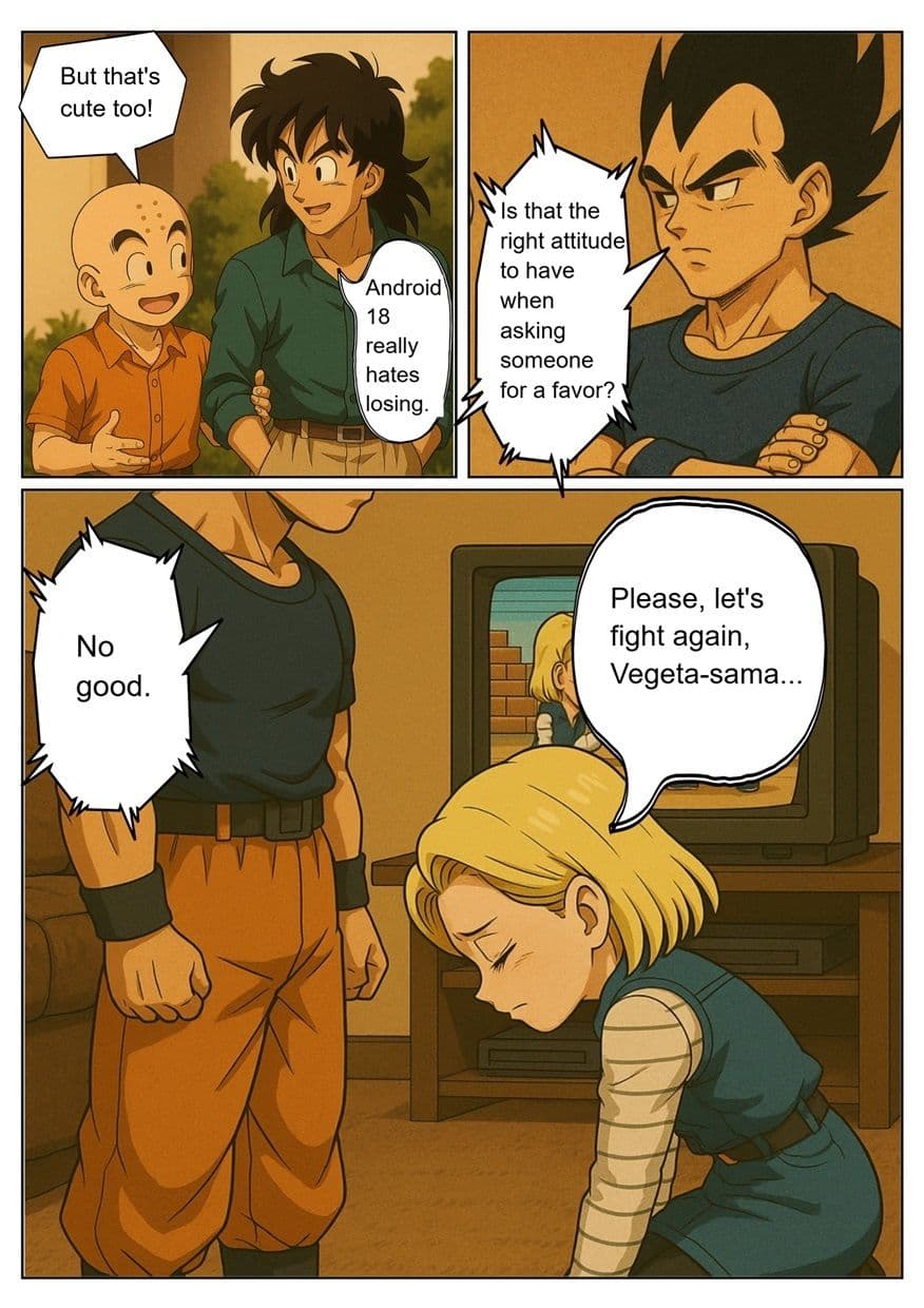 ［English］Android 18 is seduced by a Saiyan during a brief time alone with him while drinking. While Krillin is asleep， she continues to have sex with the Saiyan until morning... サンプル 5