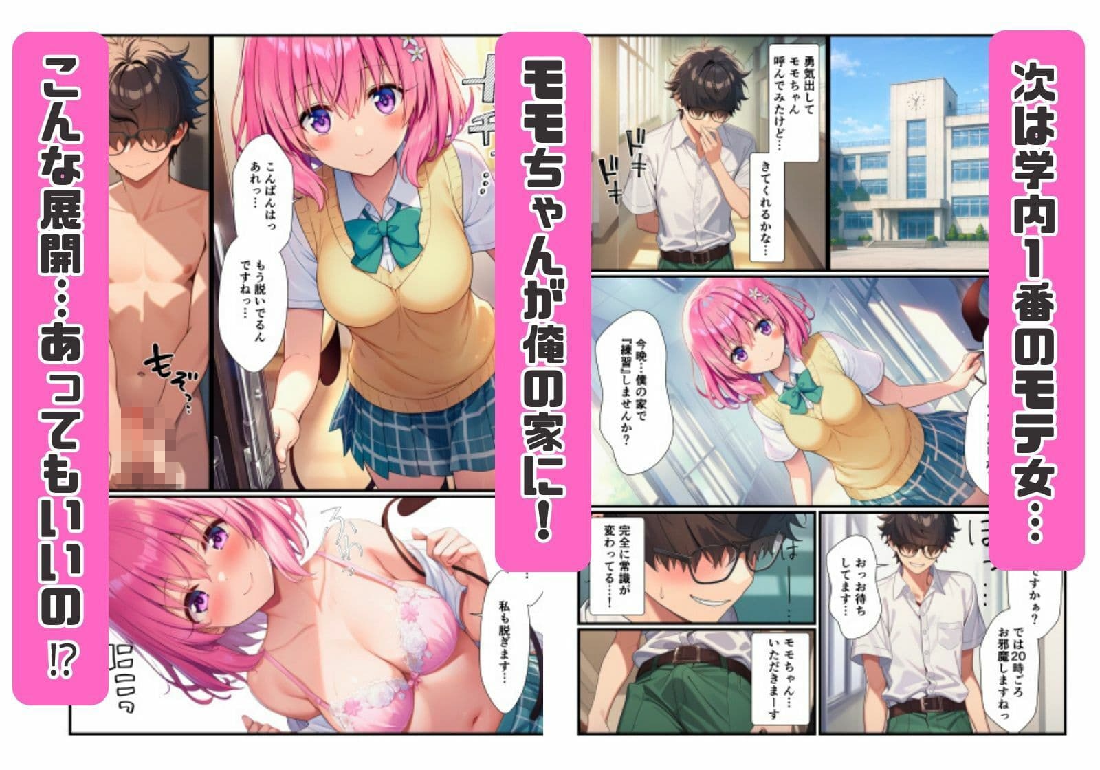 常識改変されたとらぶる学園!巨根陰キャの俺に憧れ女子が快楽堕ちする話 サンプル 3