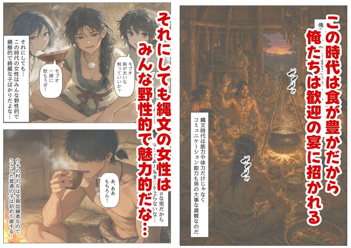 縄文時代に俺が転生したら、性風習が叡智すぎた件 サンプル 3