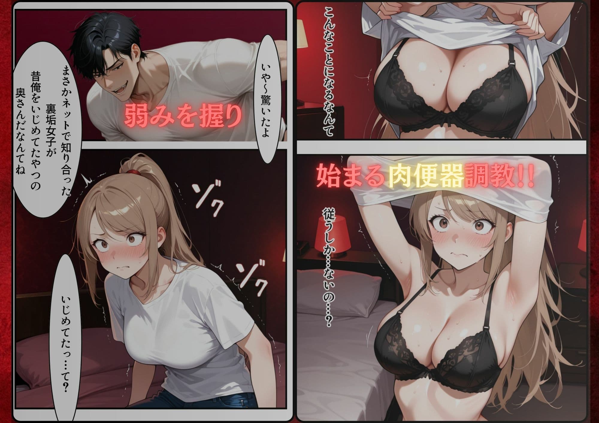 復讐NTR陥没乳首若妻肉便器化 サンプル 4