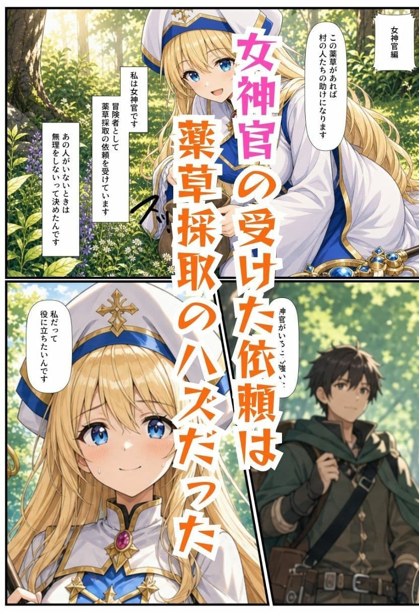 【ゴブリン姦】ゴブスレ異世界ヒロインが拘束調教されメス堕ち〜エルフ妖精弓手・女神官・牛飼娘〜 サンプル 1