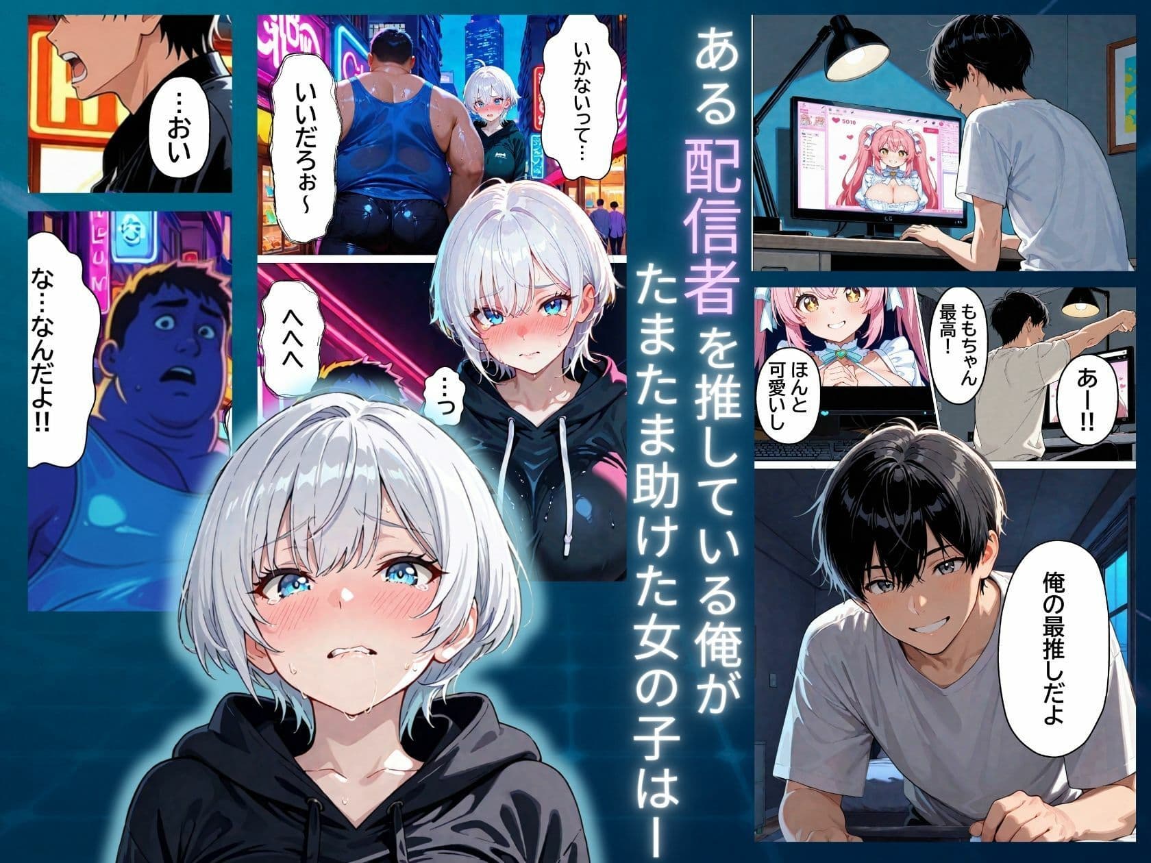 推しじゃない巨乳Vtuberに嫉妬されて朝まで騎乗位で犯●れたら、俺は恋に落ちてしまった サンプル 1