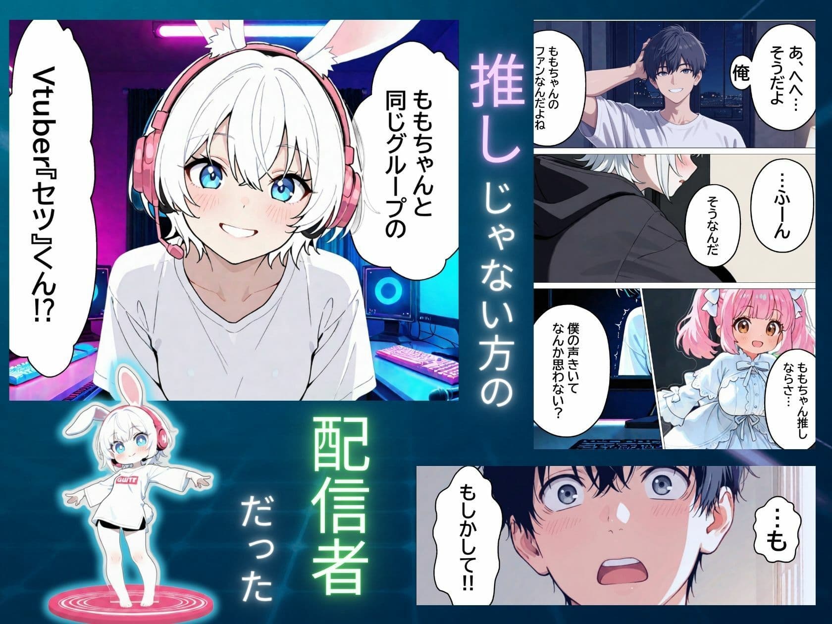 推しじゃない巨乳Vtuberに嫉妬されて朝まで騎乗位で犯●れたら、俺は恋に落ちてしまった サンプル 2