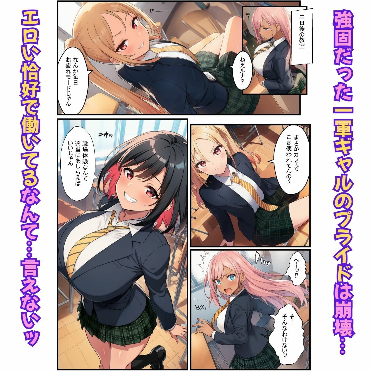 一軍ギャルが職場体験で絶頂！快感にプライド崩壊されてメス堕ち【メイド・バニー・ナース編】 サンプル 3
