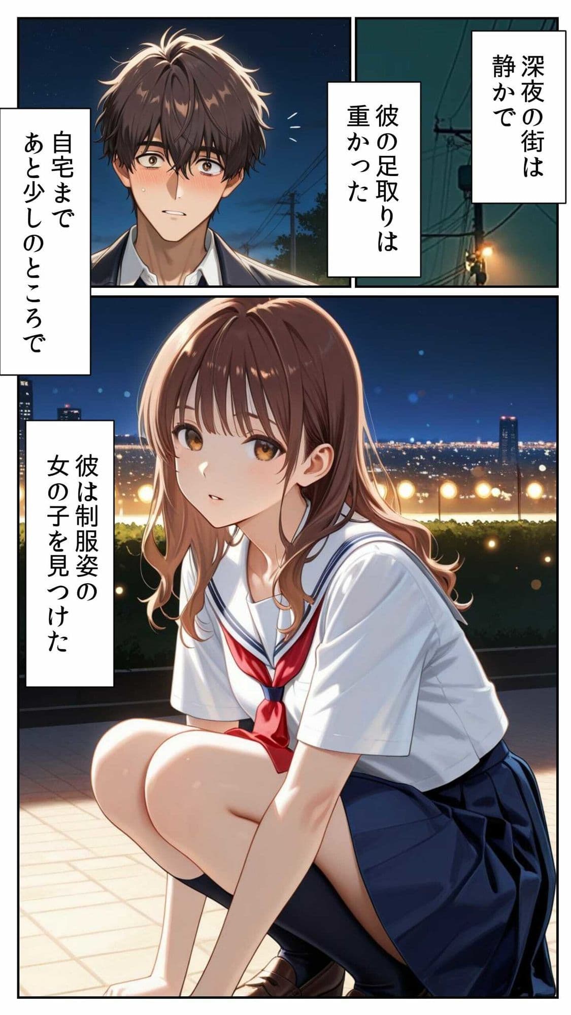 制服の誘惑 〜深夜の過ちと運命の再会〜 サンプル 1