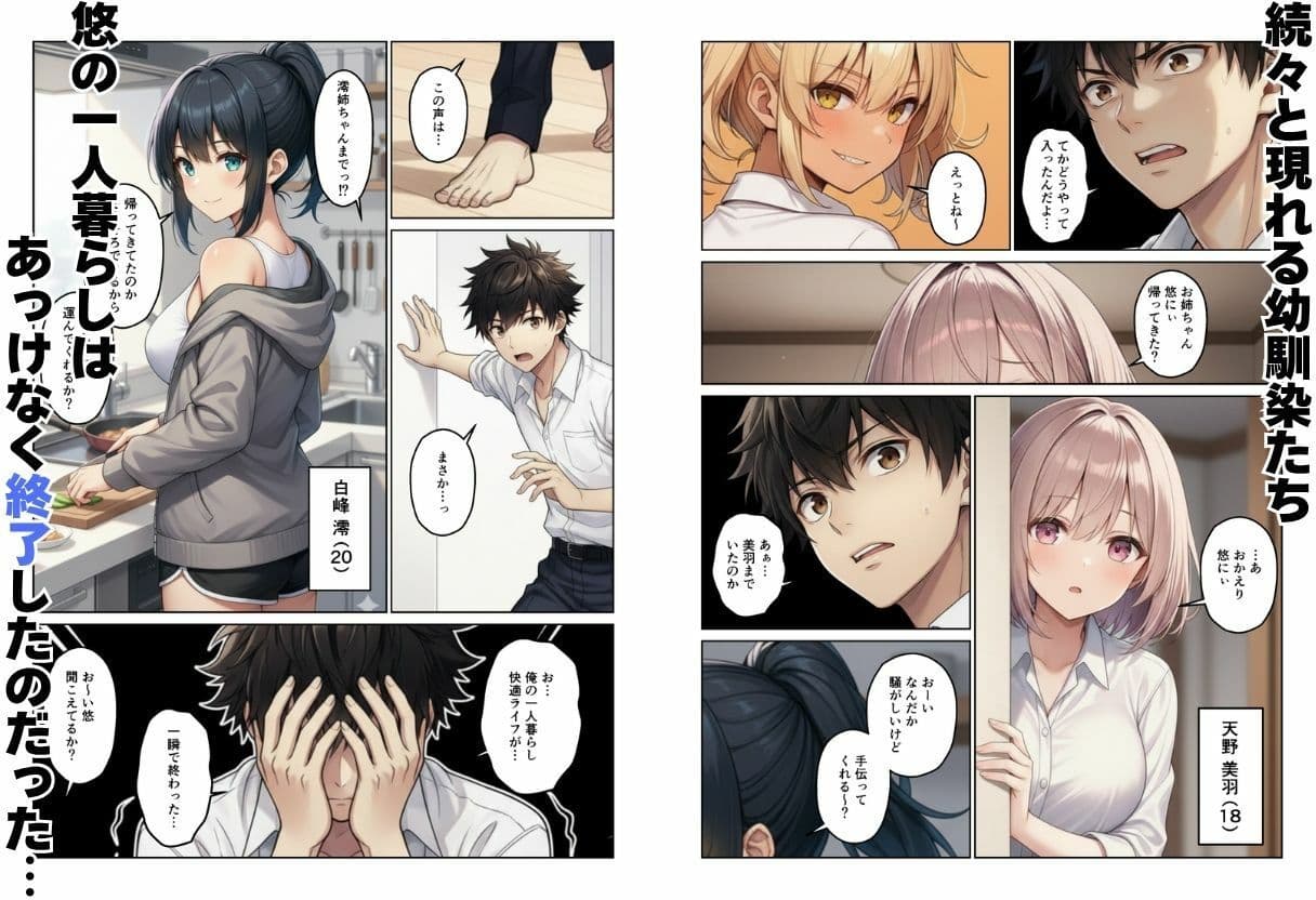 ギャル×幼馴染とハーレムになりました サンプル 3