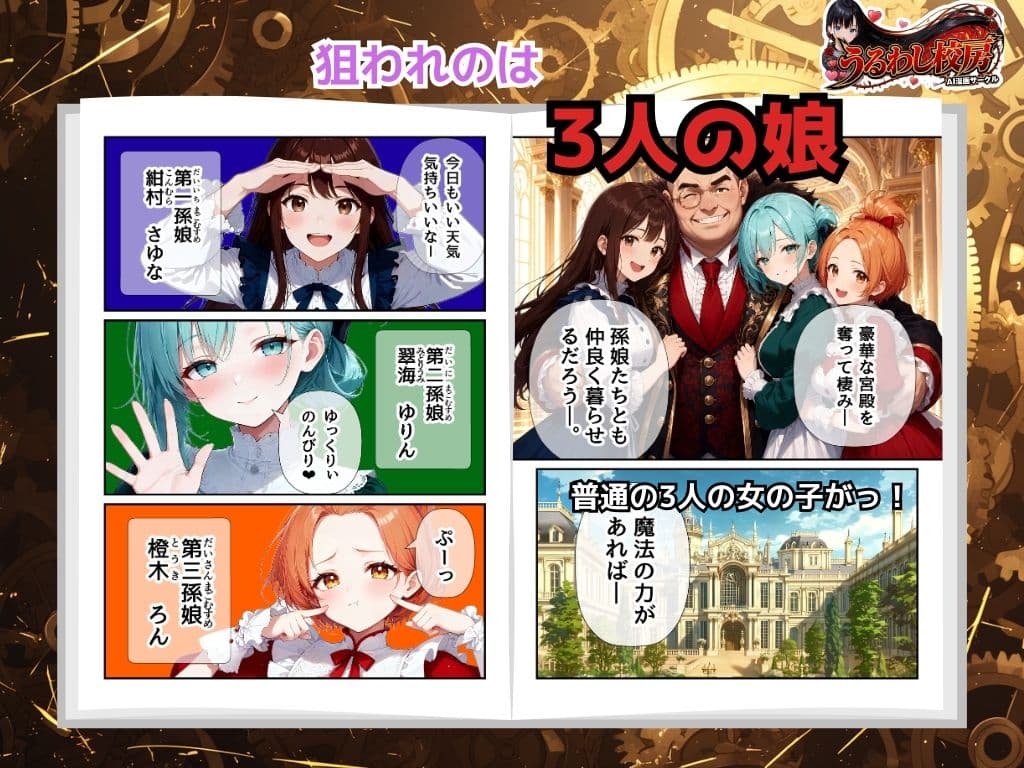 偽孫娘3姉妹〜ブサイクじじいの魔法でイケナイ子作り〜 サンプル 4
