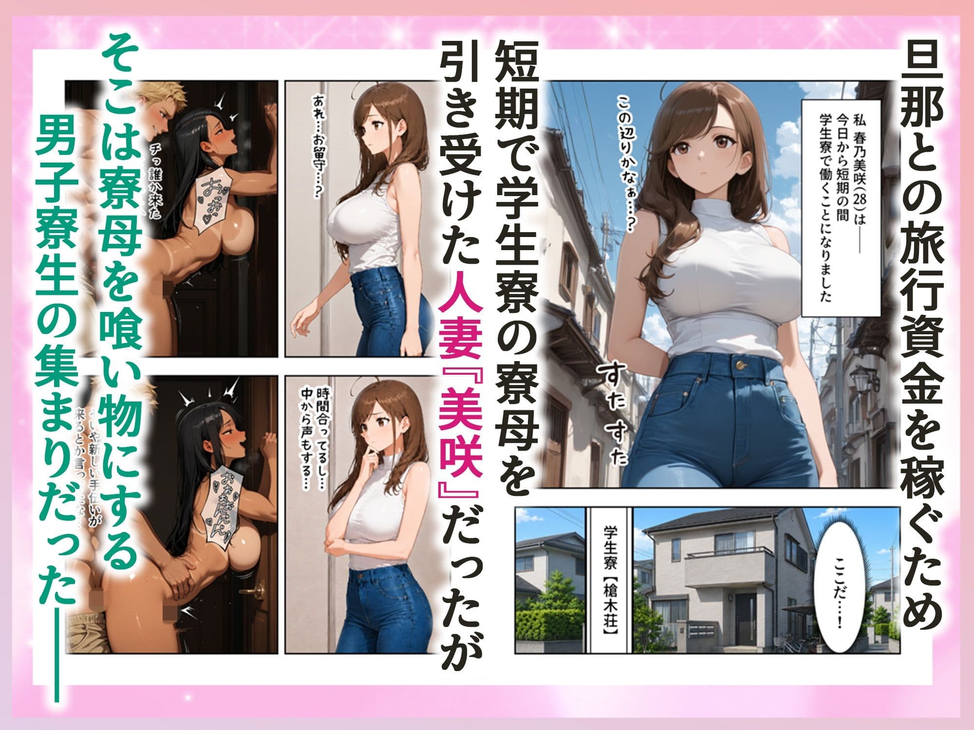 人妻寮母  清楚な人妻が生徒達に回されてメス堕ちした話 サンプル 1